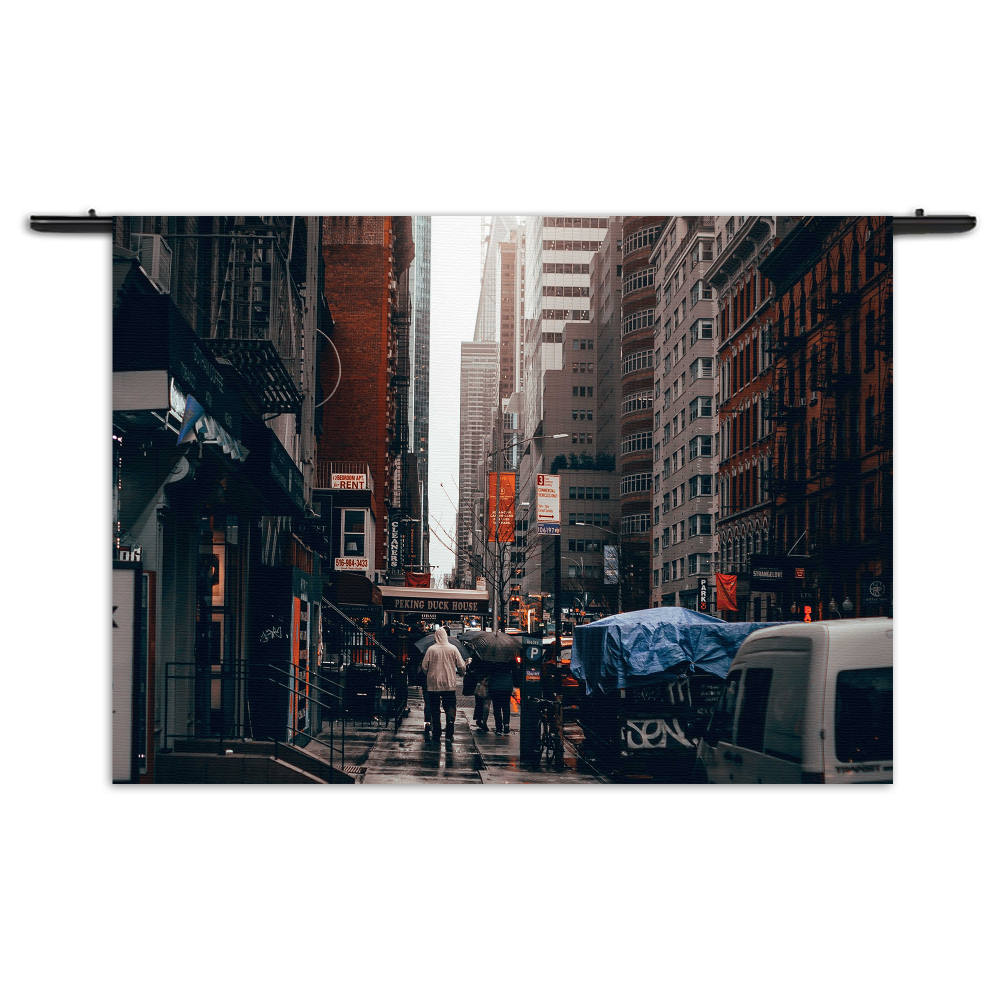 Wandkleed New York Raining Day Rechthoek Horizontaal Template 50 70 Horizontaal Steden 27 1 1