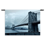 Wandkleed Brooklyn Bridge New York Zwart Wit Rechthoek Horizontaal Template 50 70 Horizontaal Steden 28 1 1