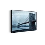 Akoestisch Schilderij Brooklyn Bridge New York Zwart Wit Rechthoek Horizontaal Template 50 70 Horizontaal Steden 28 scaled 1