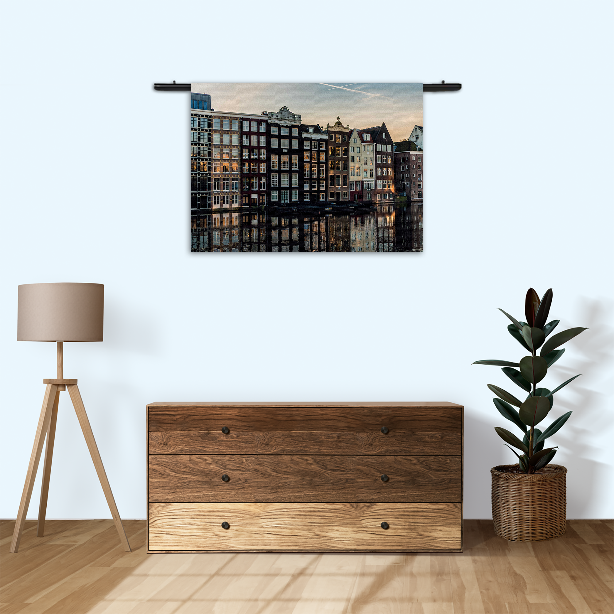 Wandkleed Aan die Amsterdamse Gracht Rechthoek Horizontaal Template 50 70 Horizontaal Steden 33 3 2