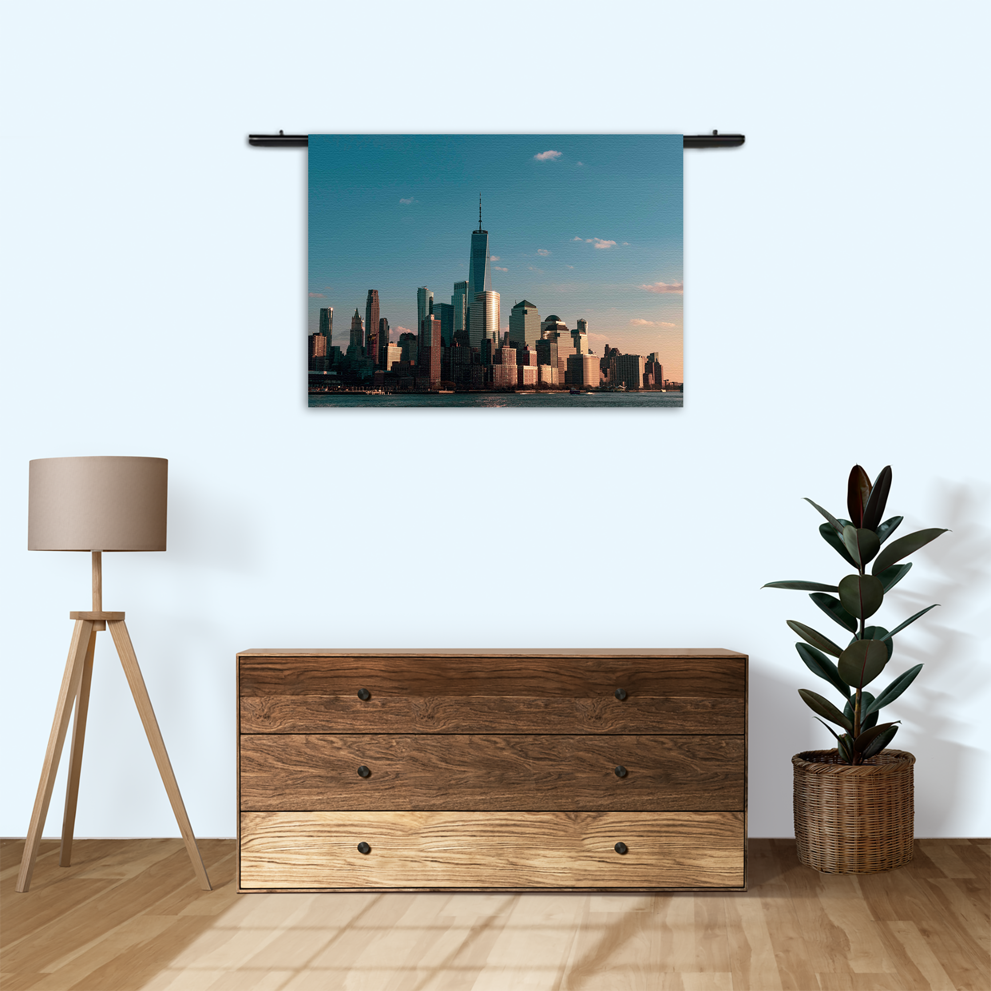 Wandkleed New York Gebouwen Skyline Rechthoek Horizontaal Template 50 70 Horizontaal Steden 36 3 2