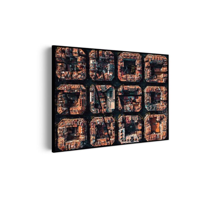 Akoestisch Schilderij Barcelona's Achtkantige Patronen Rechthoek Horizontaal Template 50 70 Horizontaal Steden 38 scaled 1