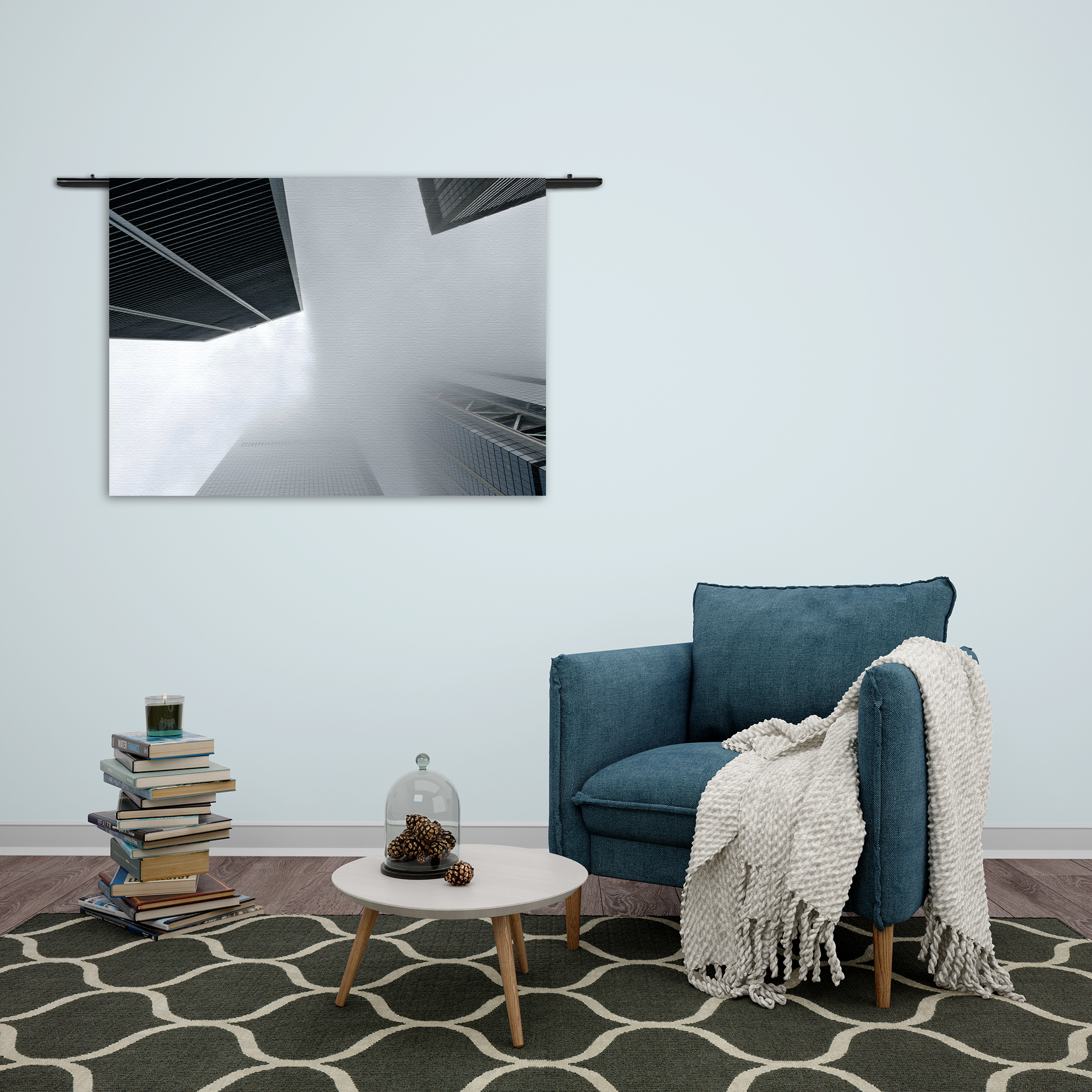 Wandkleed New York Rain Print Rechthoek Horizontaal Template 50 70 Horizontaal Steden 39 2 1