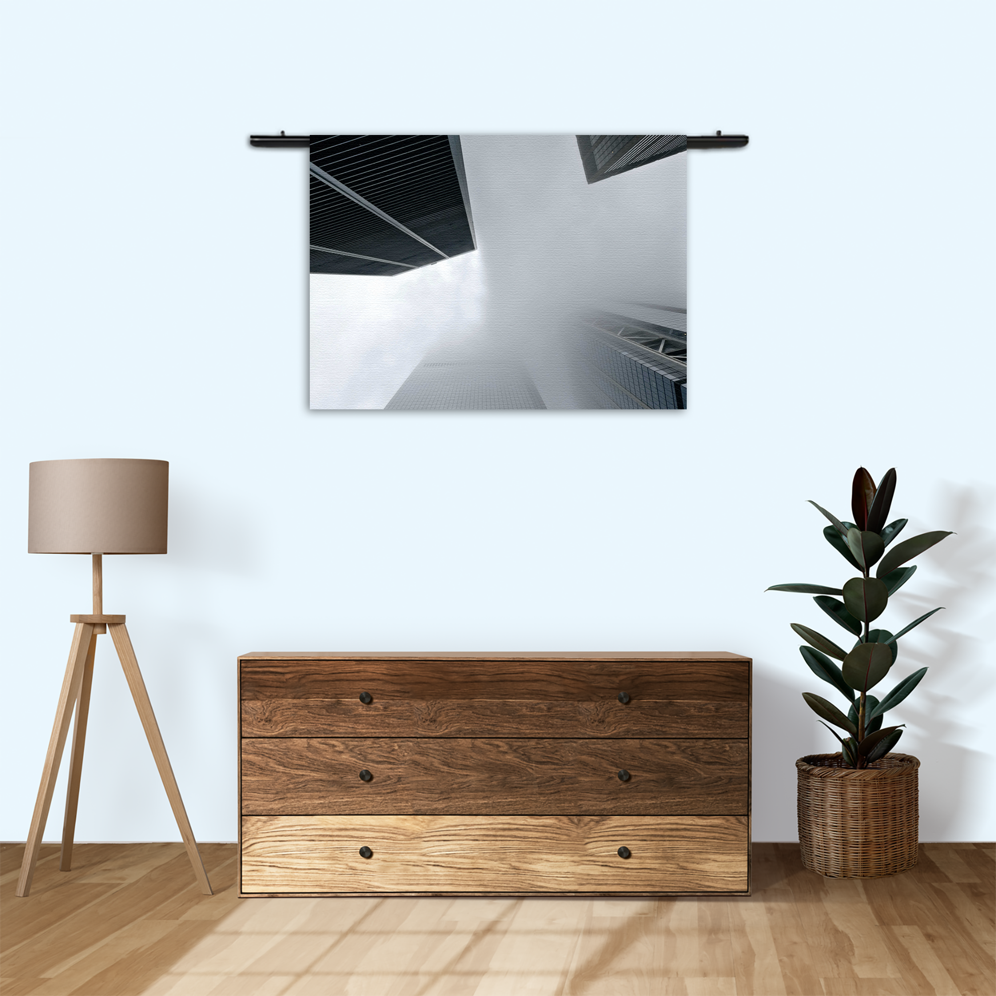 Wandkleed New York Rain Print Rechthoek Horizontaal Template 50 70 Horizontaal Steden 39 3 1