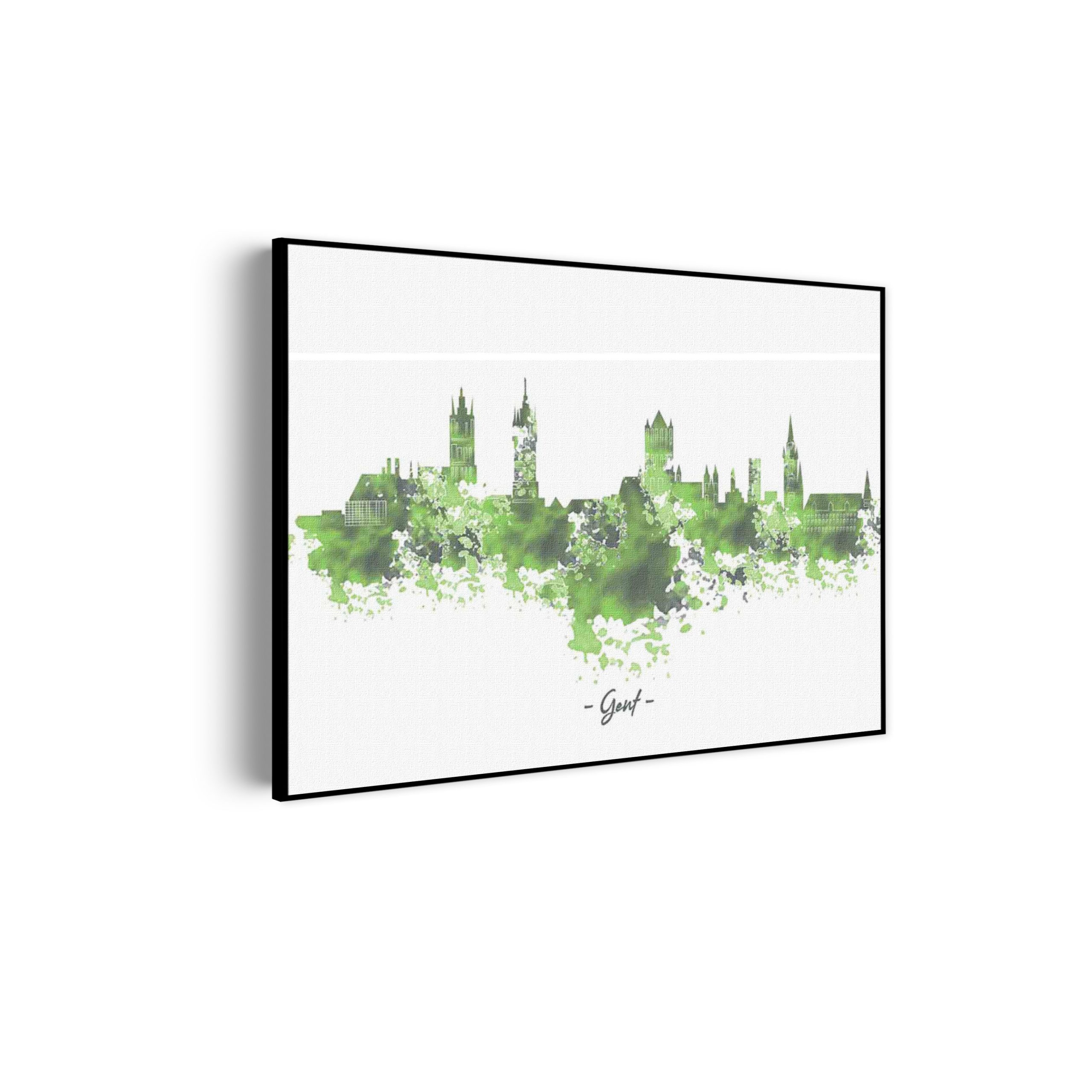 Akoestisch Schilderij Skyline Gent Watercolor Paint Rechthoek Horizontaal Template 50 70 Horizontaal Steden 7 scaled 1