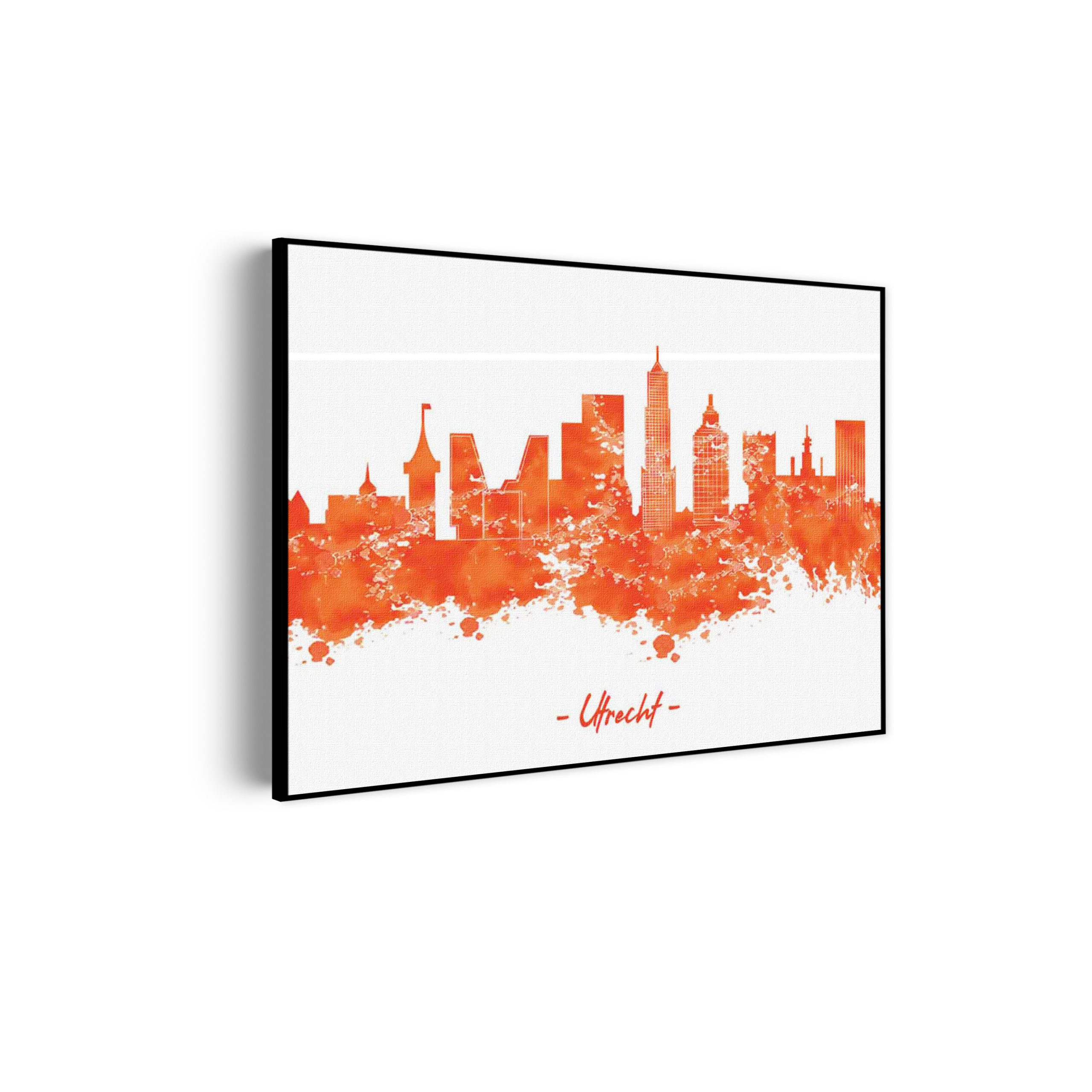 Akoestisch Schilderij Skyline Utrecht Watercolor Paint Rechthoek Horizontaal Template 50 70 Horizontaal Steden 98 scaled 1