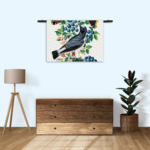 Wandkleed Prent Natuur Vogel en Bloemen 06 Rechthoek Horizontaal Template 50 70 Horizontaal Vintage 6 3 1