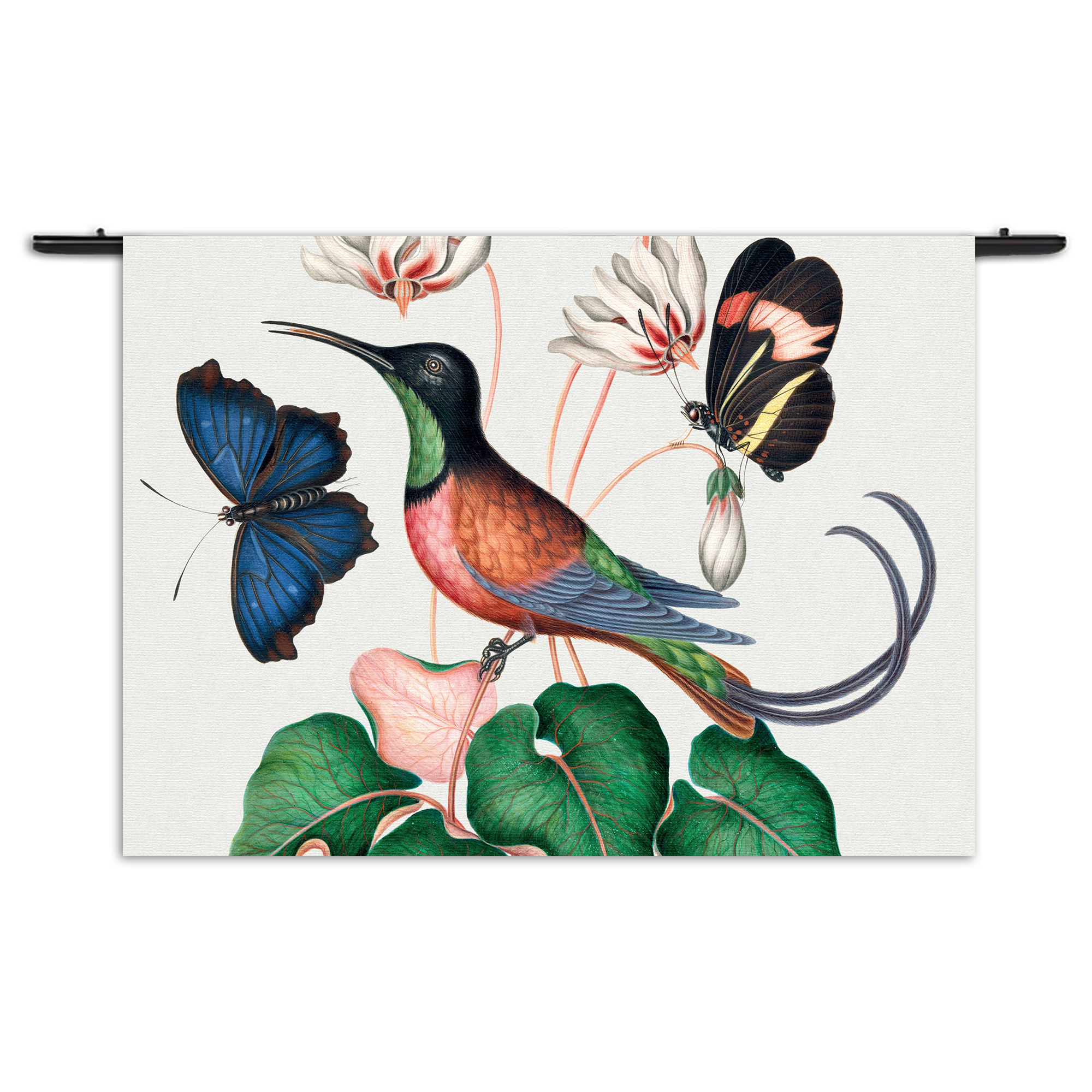 Wandkleed Prent Natuur Vogel en Bloemen 07 Rechthoek Horizontaal Template 50 70 Horizontaal Vintage 7 1 1