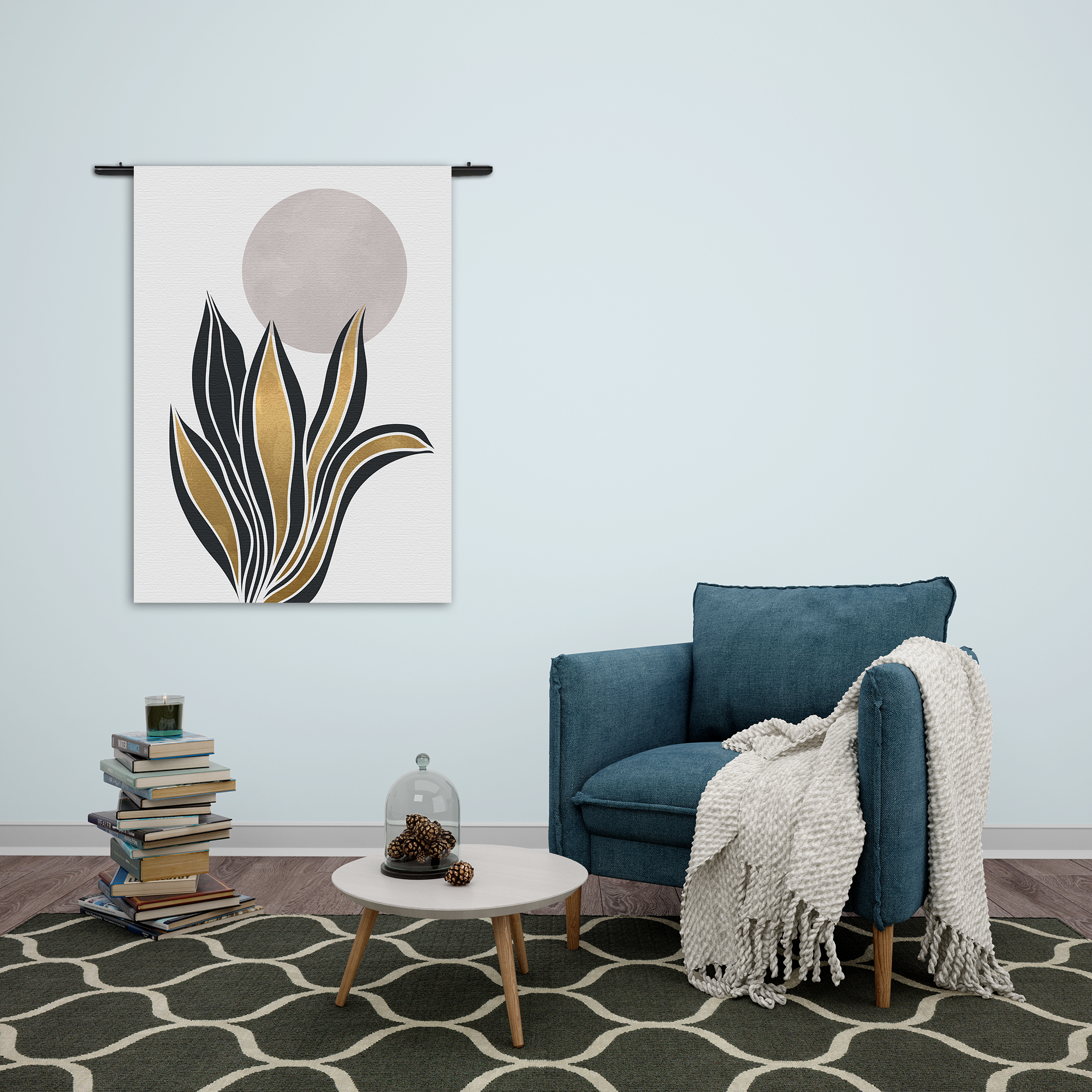 Template_50-70_Verticaal_Abstract_04-2 Wandkleed Het gouden blad Rechthoek Verticaal Template 50 70 Verticaal Abstract 04 2