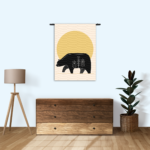 Wandkleed Abstact beer met zonsondergang Rechthoek Verticaal Template 50 70 Verticaal Abstract 07 1