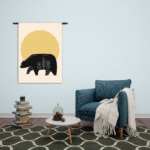 Wandkleed Abstact beer met zonsondergang Rechthoek Verticaal Template 50 70 Verticaal Abstract 07 2