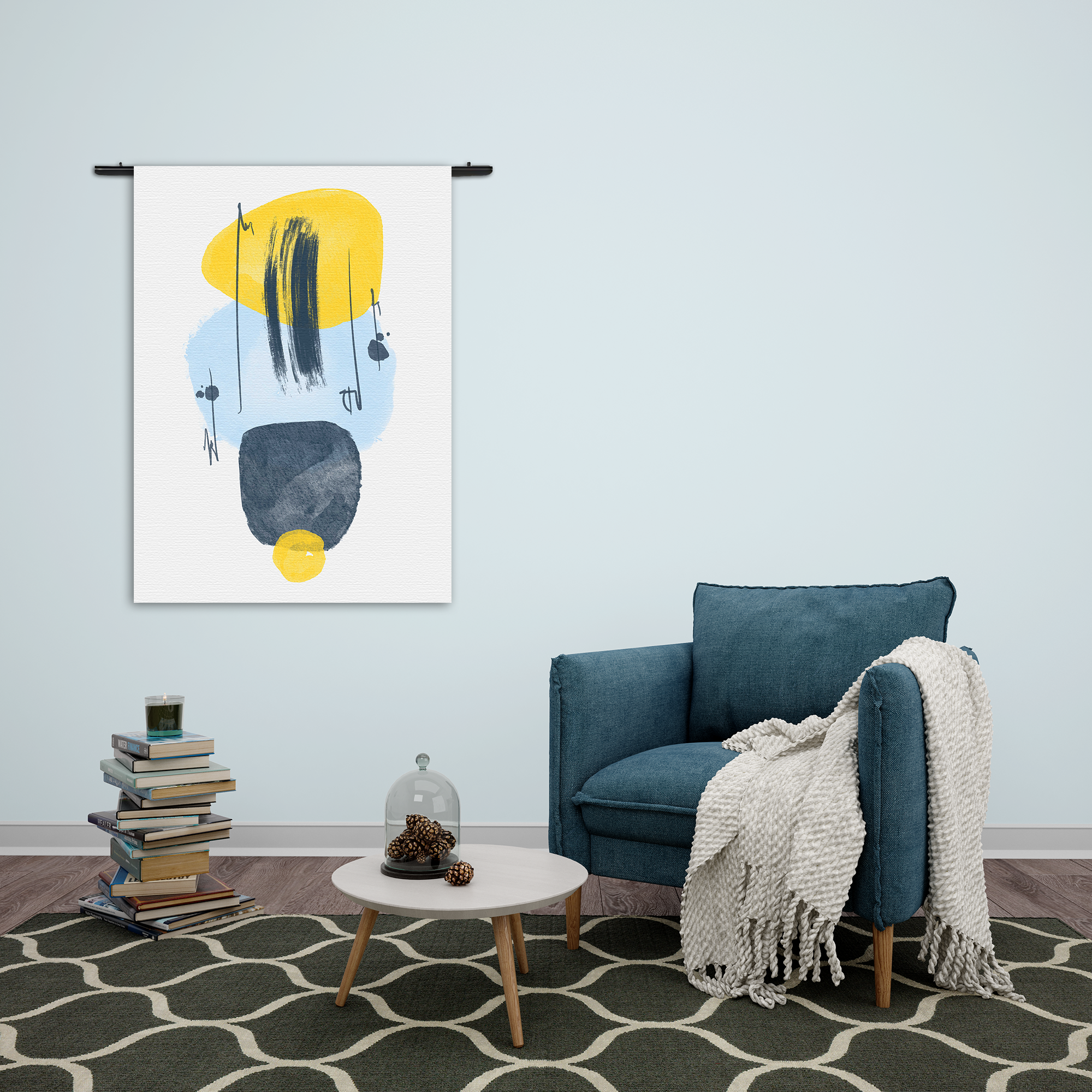 Template_50-70_Verticaal_Abstract_22-2 Wandkleed Scandinavisch patroon Rechthoek Verticaal Template 50 70 Verticaal Abstract 22 2