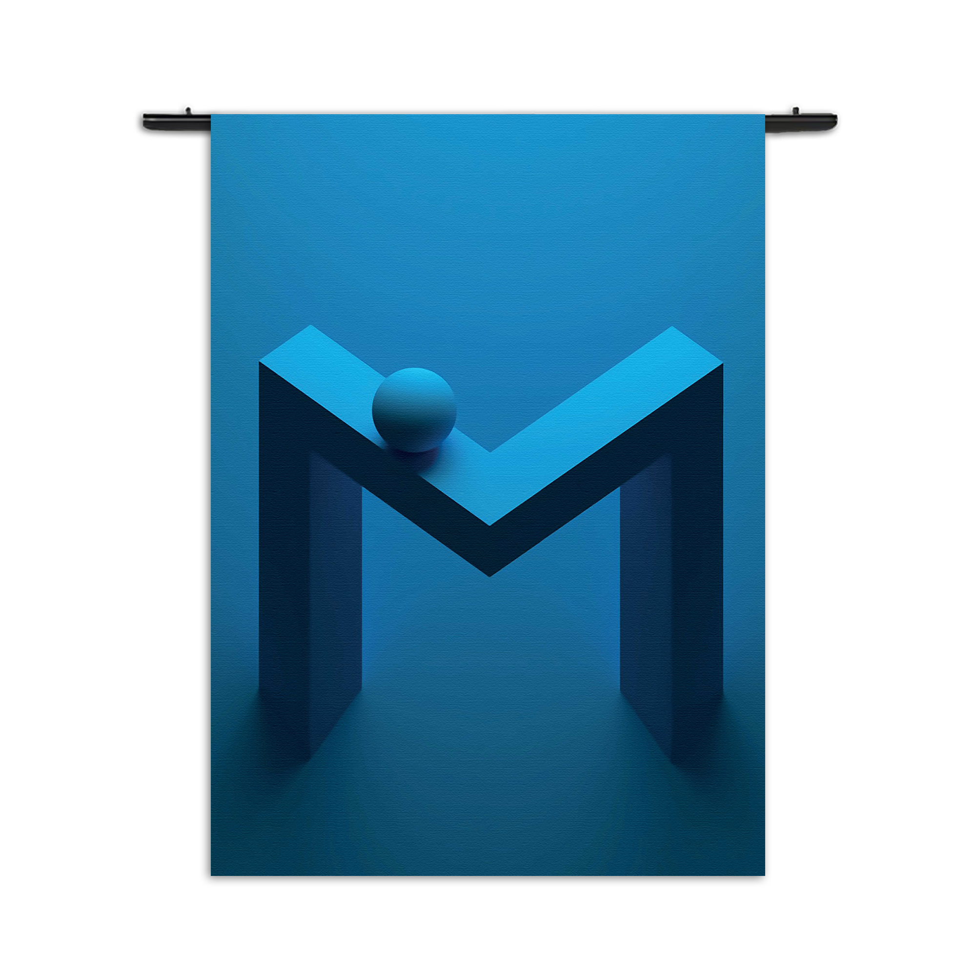 Wandkleed Letter M Rechthoek Verticaal