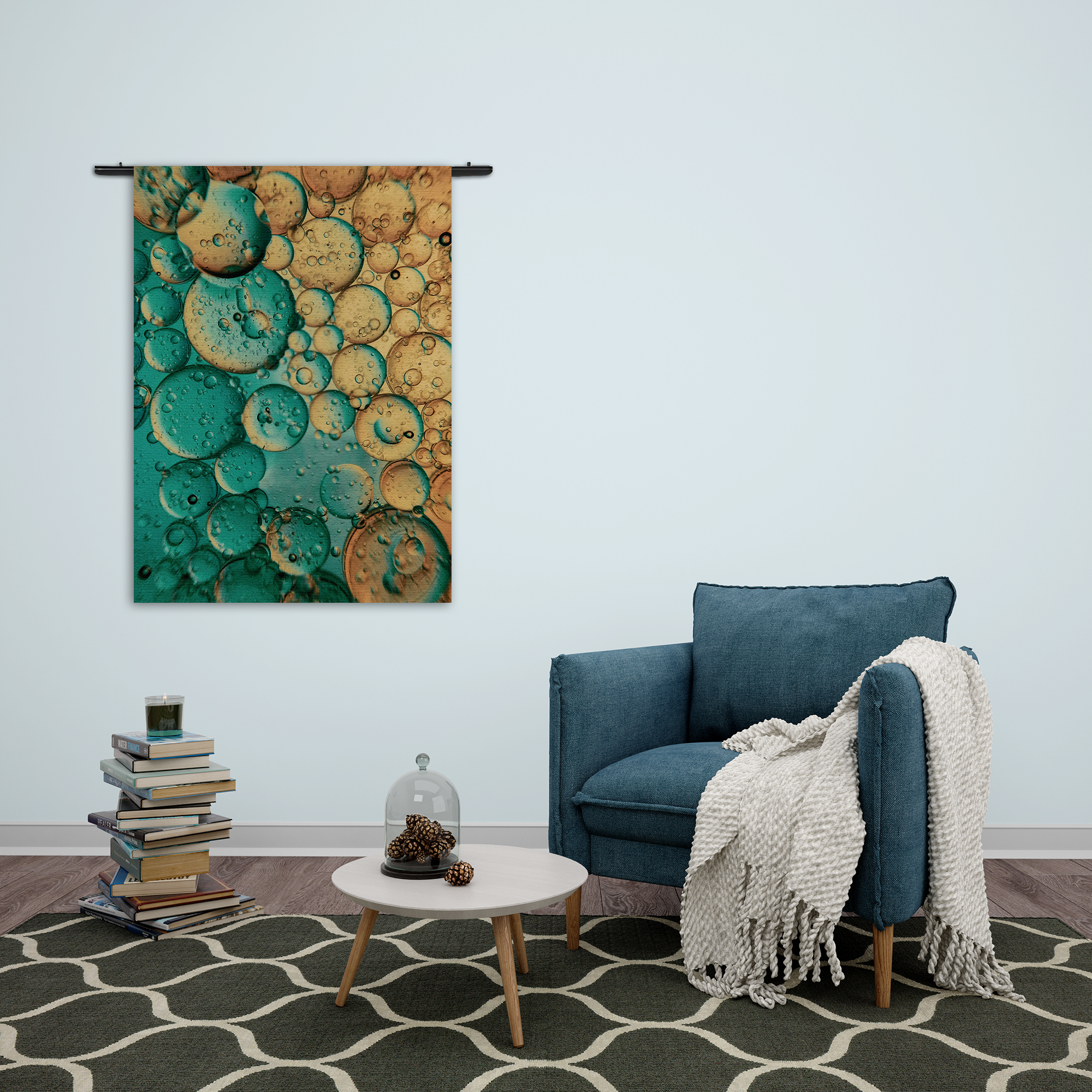 Wandkleed Cube Pattern Rechthoek Verticaal Template 50 70 Verticaal Abstract 30 2