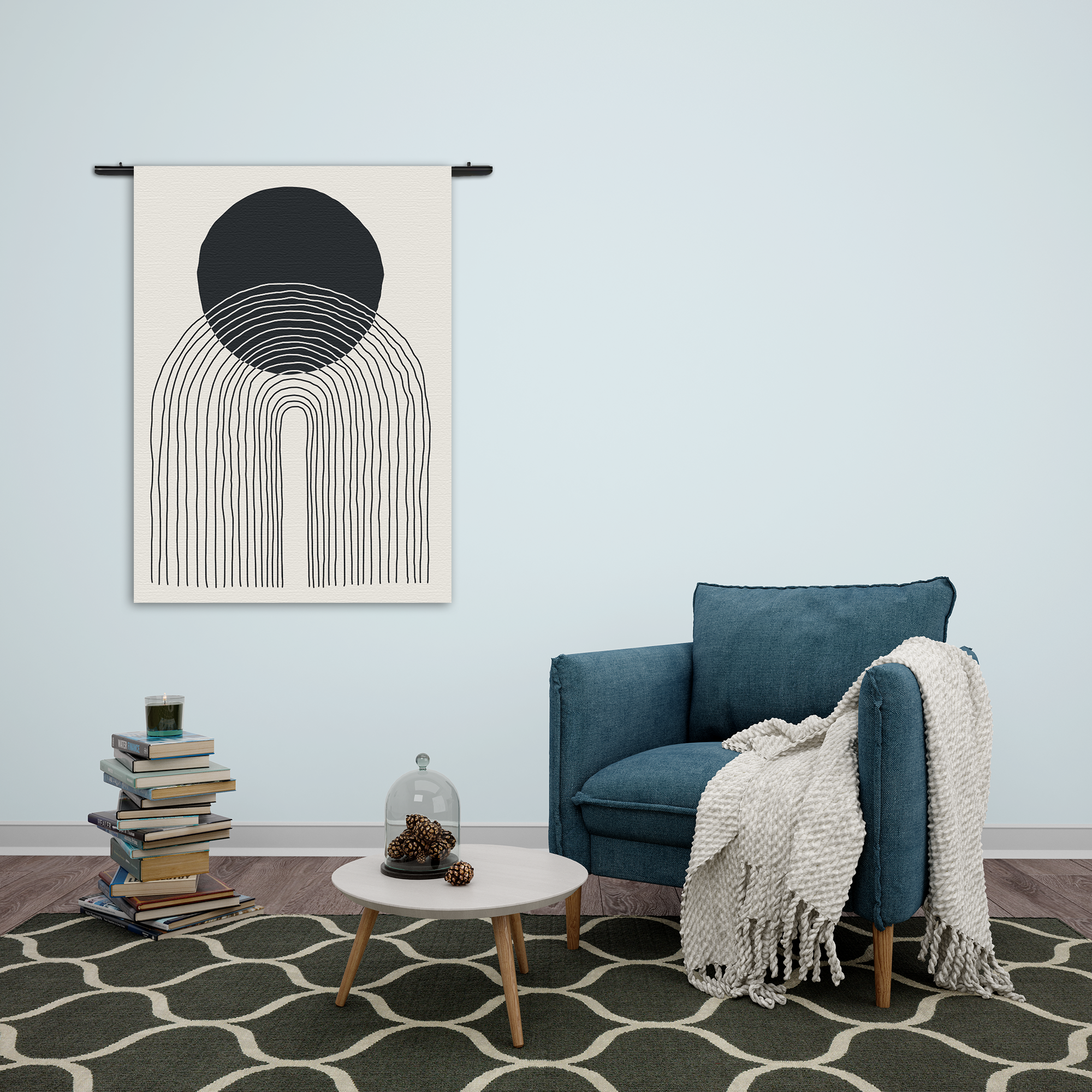 Wandkleed De Innerlijke Rust 01 Rechthoek Verticaal Template 50 70 Verticaal Abstract 32 2