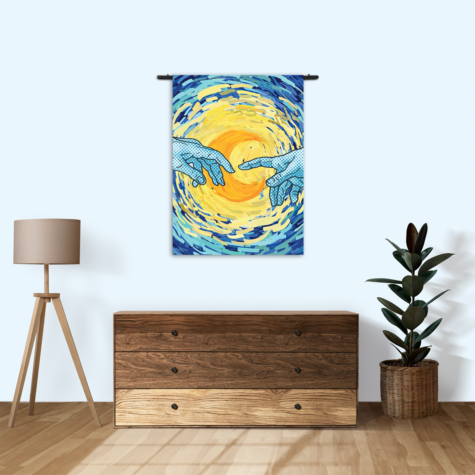 Wandkleed De Slaapwandeling Naar De Maan Rechthoek Verticaal Template 50 70 Verticaal Abstract 35 1