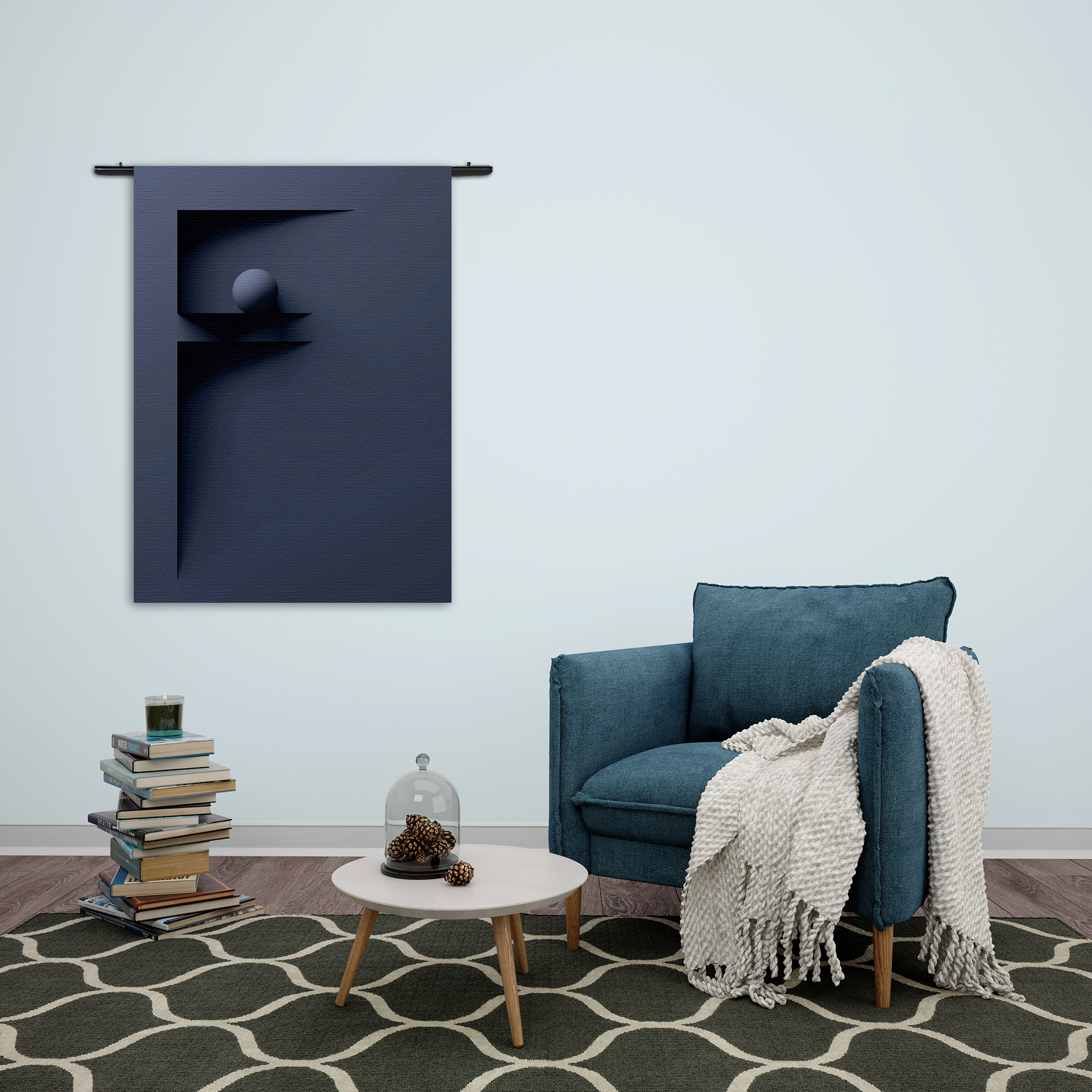 Wandkleed Letter F Rechthoek Verticaal Template 50 70 Verticaal Abstract 46 2