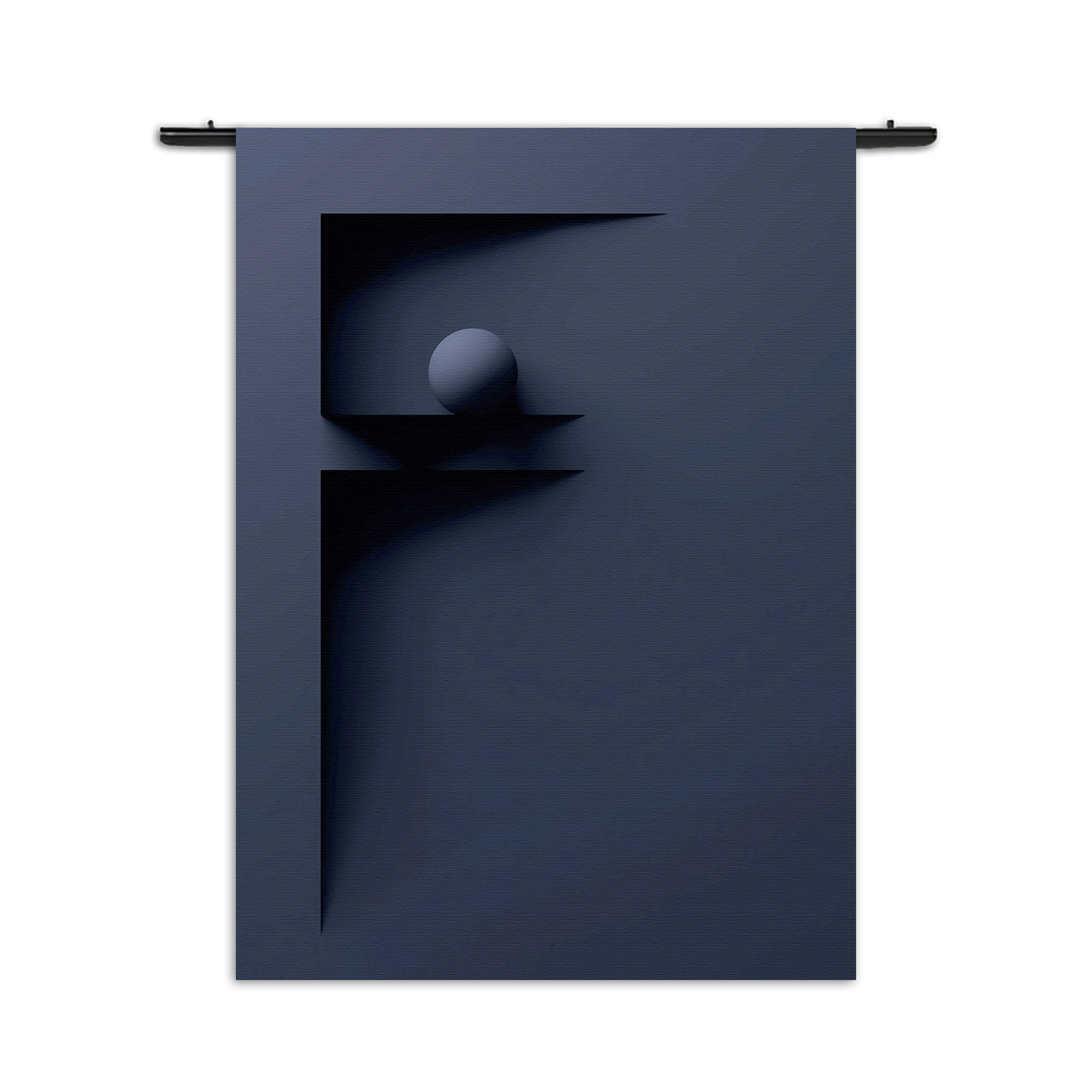 Wandkleed Letter F Rechthoek Verticaal