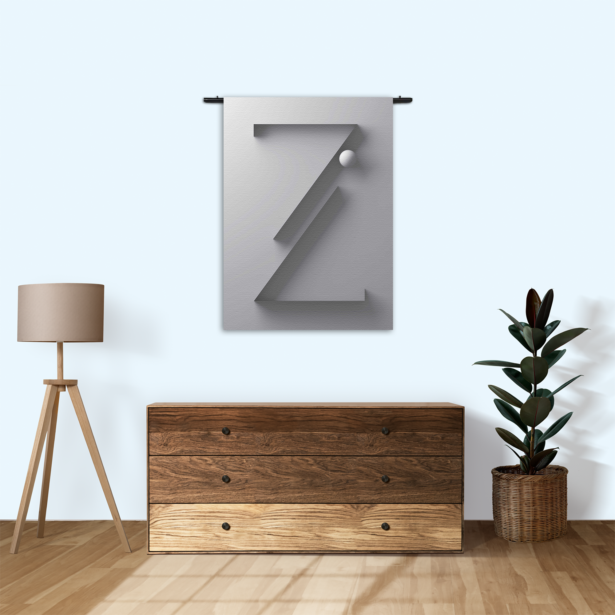 Wandkleed Letter Z Rechthoek Verticaal Template 50 70 Verticaal Abstract 48 1