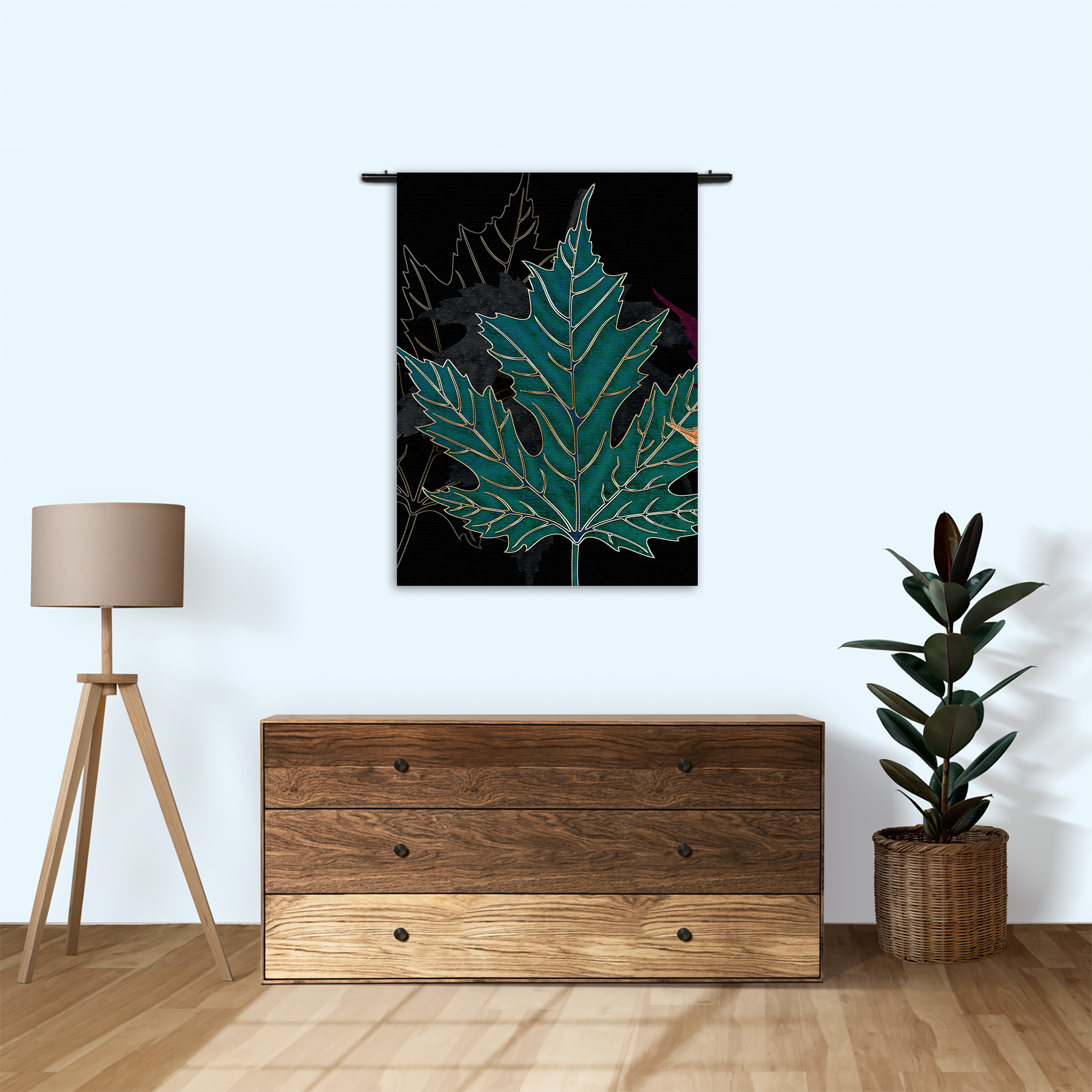 Wandkleed Het Blad Van De Boom Kunst 01 Rechthoek Verticaal Template 50 70 Verticaal Abstract 51 1