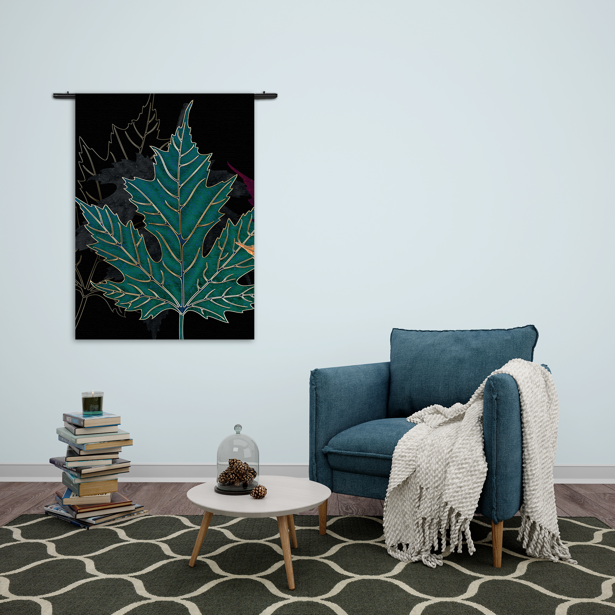 Wandkleed Het Blad Van De Boom Kunst 01 Rechthoek Verticaal Template 50 70 Verticaal Abstract 51 2