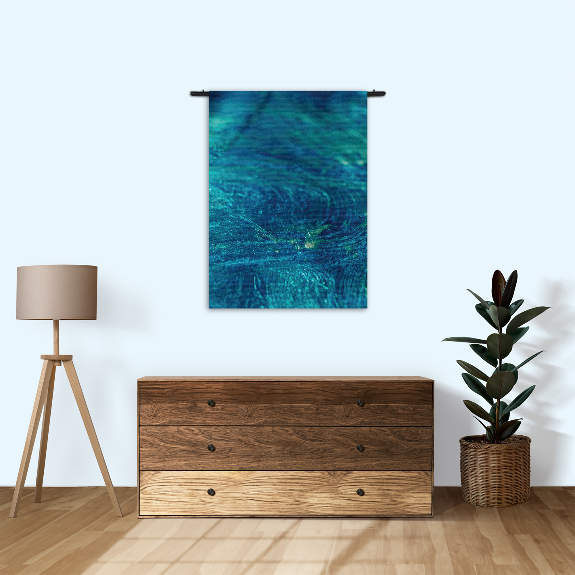 Wandkleed Blue Ice Rechthoek Verticaal Template 50 70 Verticaal Abstract 54 1