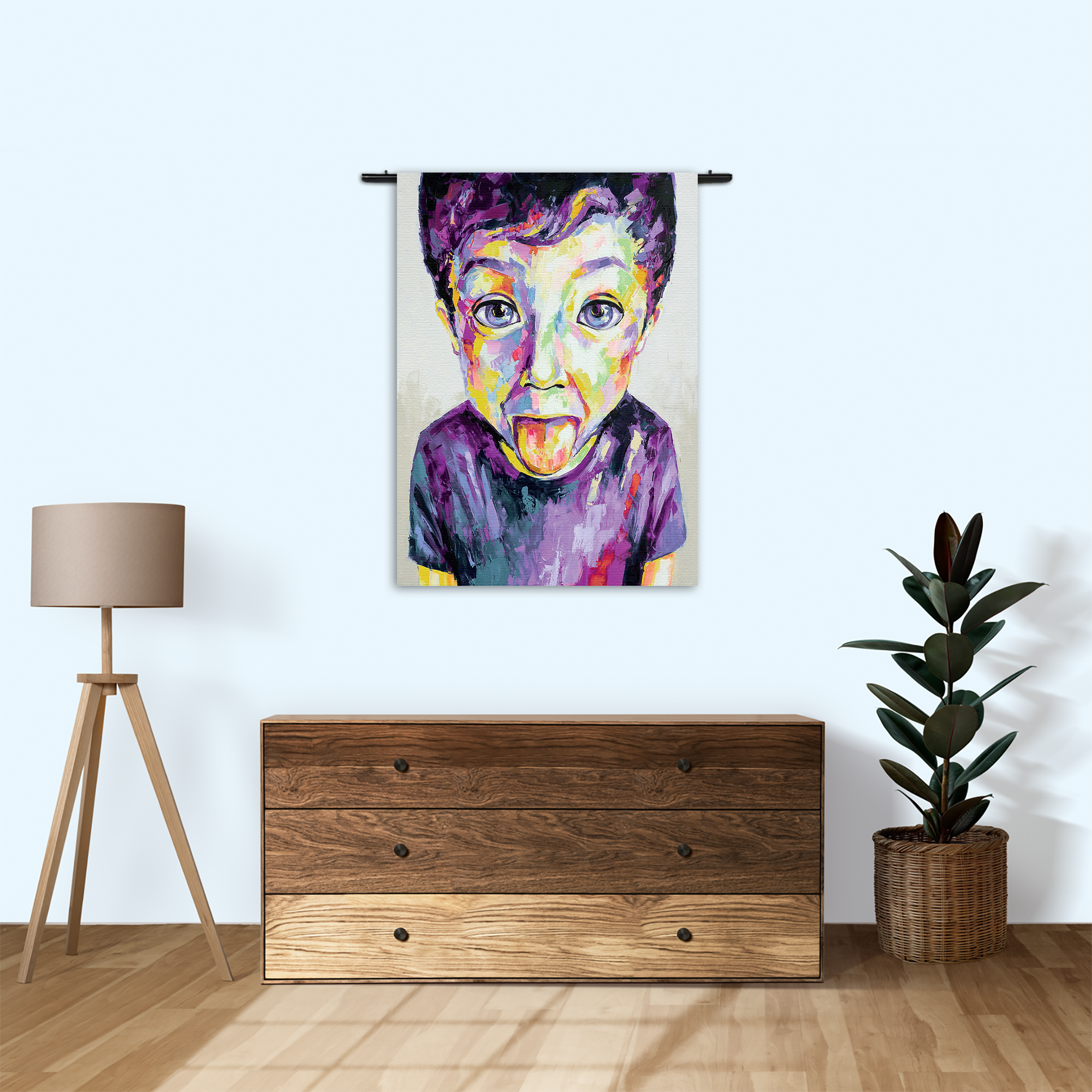 Wandkleed The Colored Young Boy Art Rechthoek Verticaal Template 50 70 Verticaal Abstract 55 1