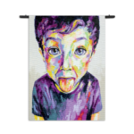 Wandkleed The Colored Young Boy Art Rechthoek Verticaal