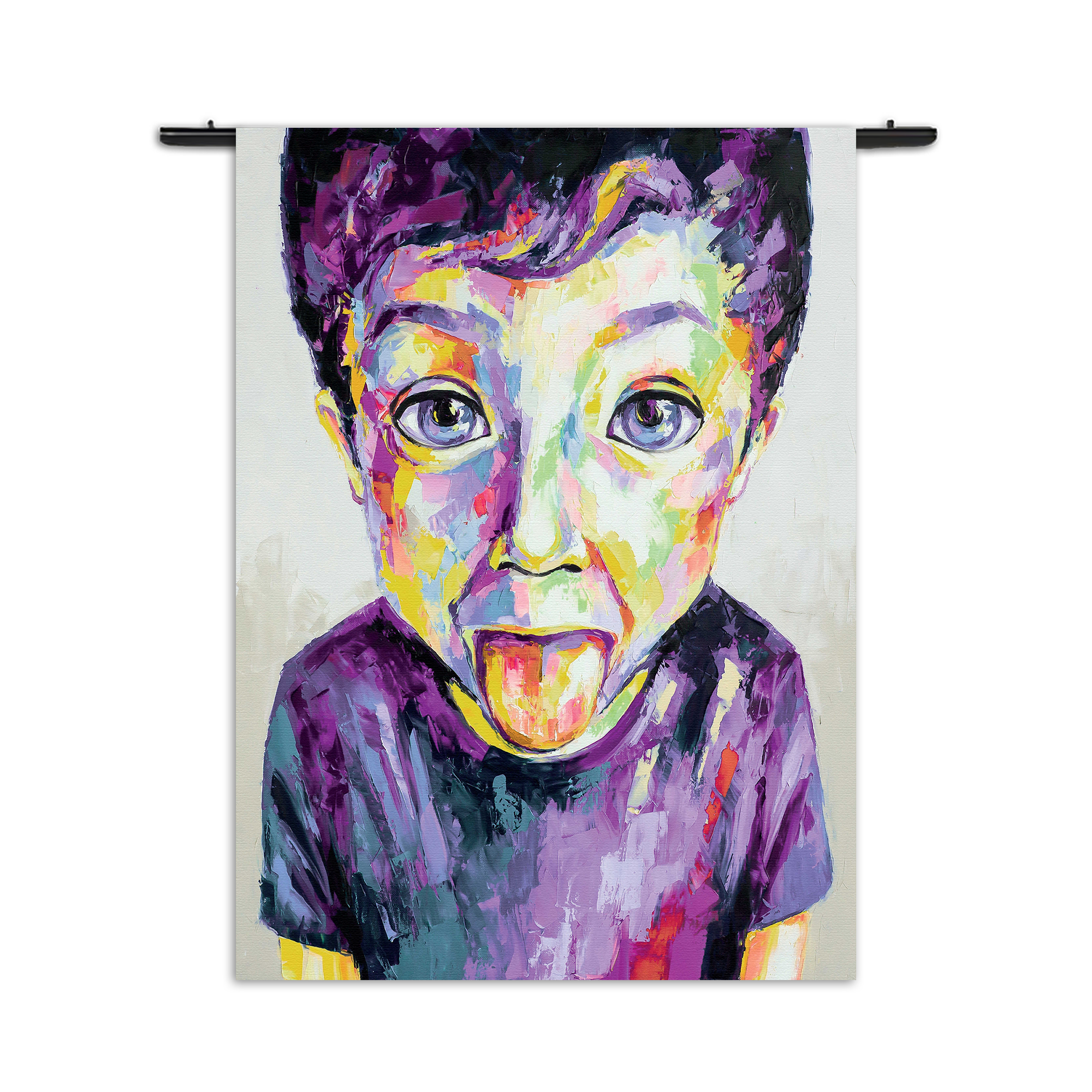 Wandkleed The Colored Young Boy Art Rechthoek Verticaal