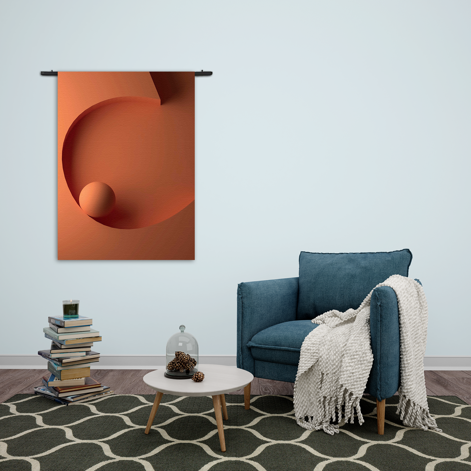 Wandkleed Letter C Rechthoek Verticaal Template 50 70 Verticaal Abstract 57 2