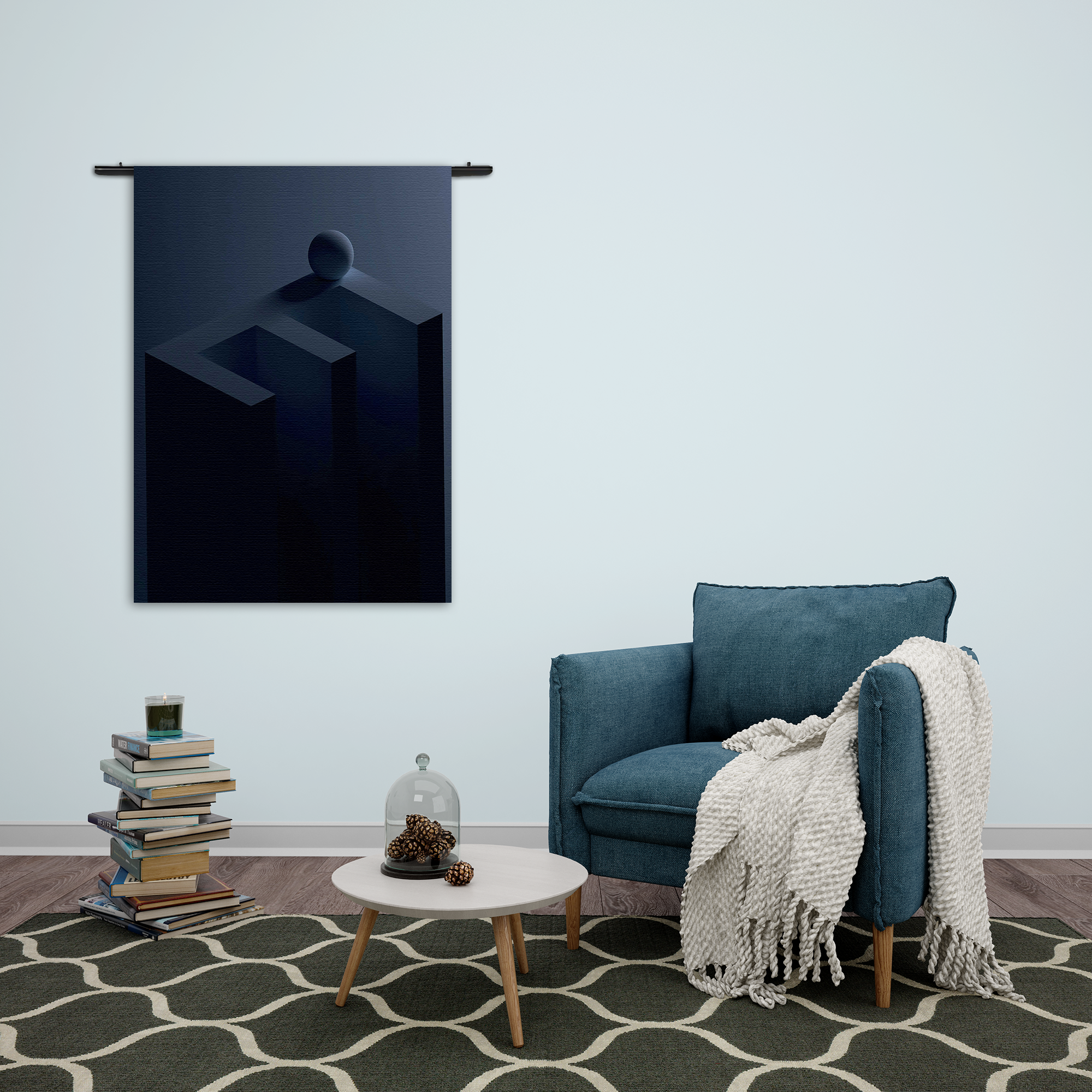 Wandkleed Letter E Rechthoek Verticaal Template 50 70 Verticaal Abstract 58 2