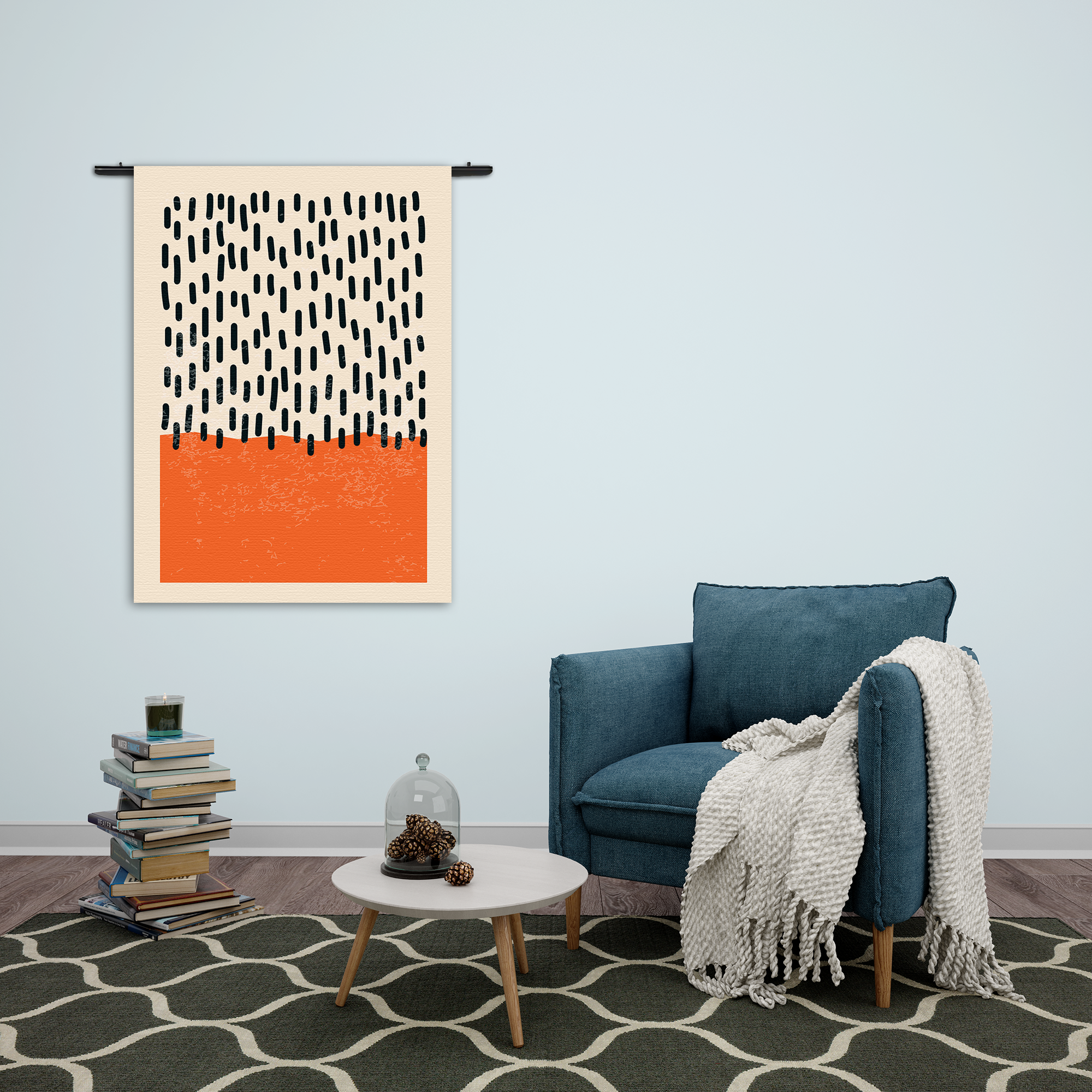 Template_50-70_Verticaal_Abstract_60-2 Wandkleed Scandinavisch Oranje Rechthoek Verticaal Template 50 70 Verticaal Abstract 60 2