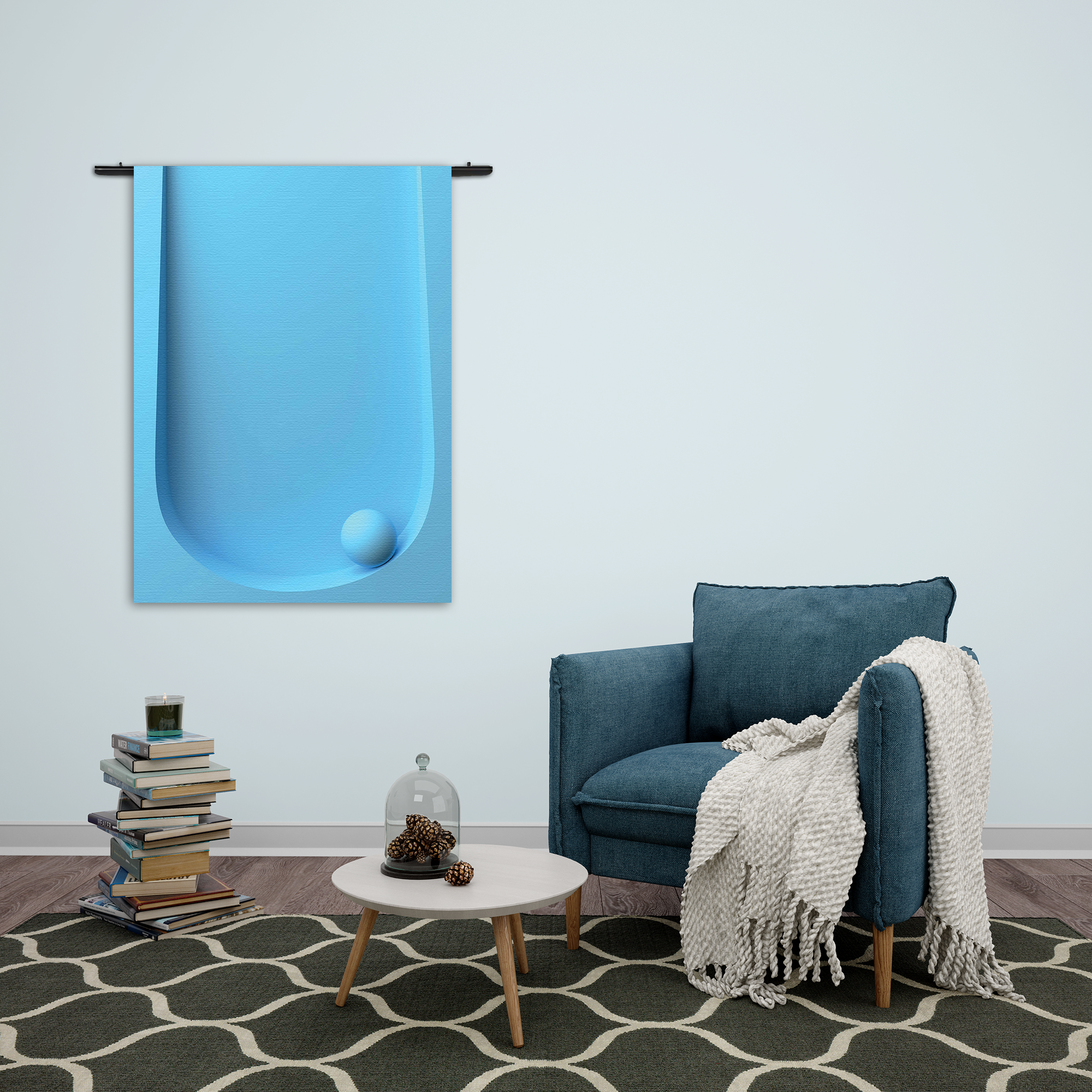 Template_50-70_Verticaal_Abstract_63-2 Wandkleed Letter U Rechthoek Verticaal Template 50 70 Verticaal Abstract 63 2