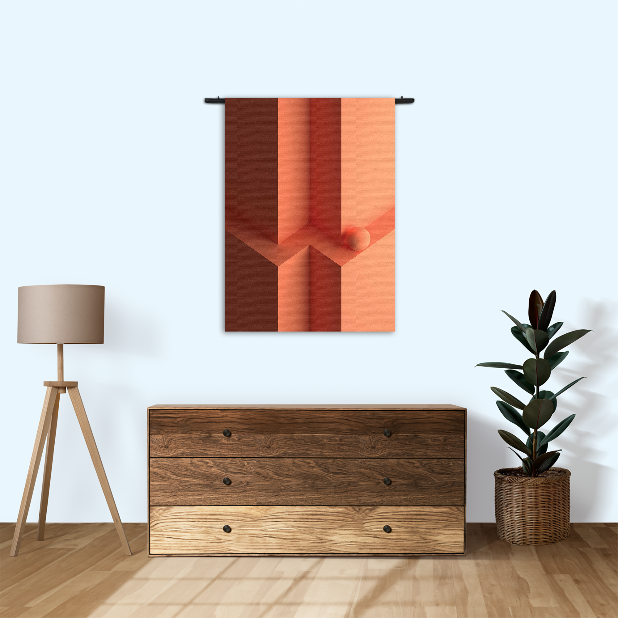 Wandkleed Letter W Rechthoek Verticaal Template 50 70 Verticaal Abstract 64 1