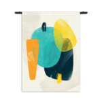 Wandkleed Kleurrijk Abstract 02 Rechthoek Verticaal