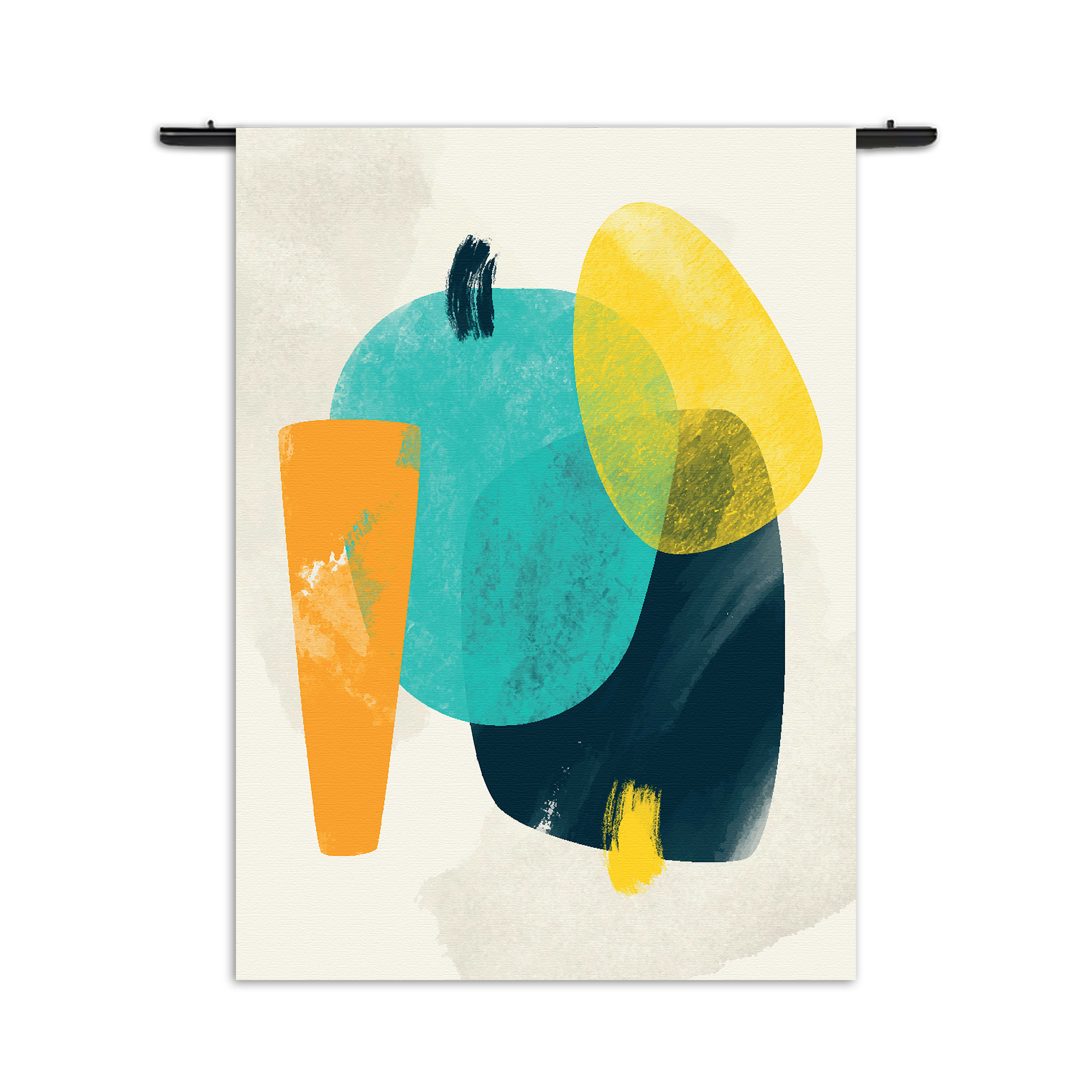 Wandkleed Kleurrijk Abstract 02 Rechthoek Verticaal