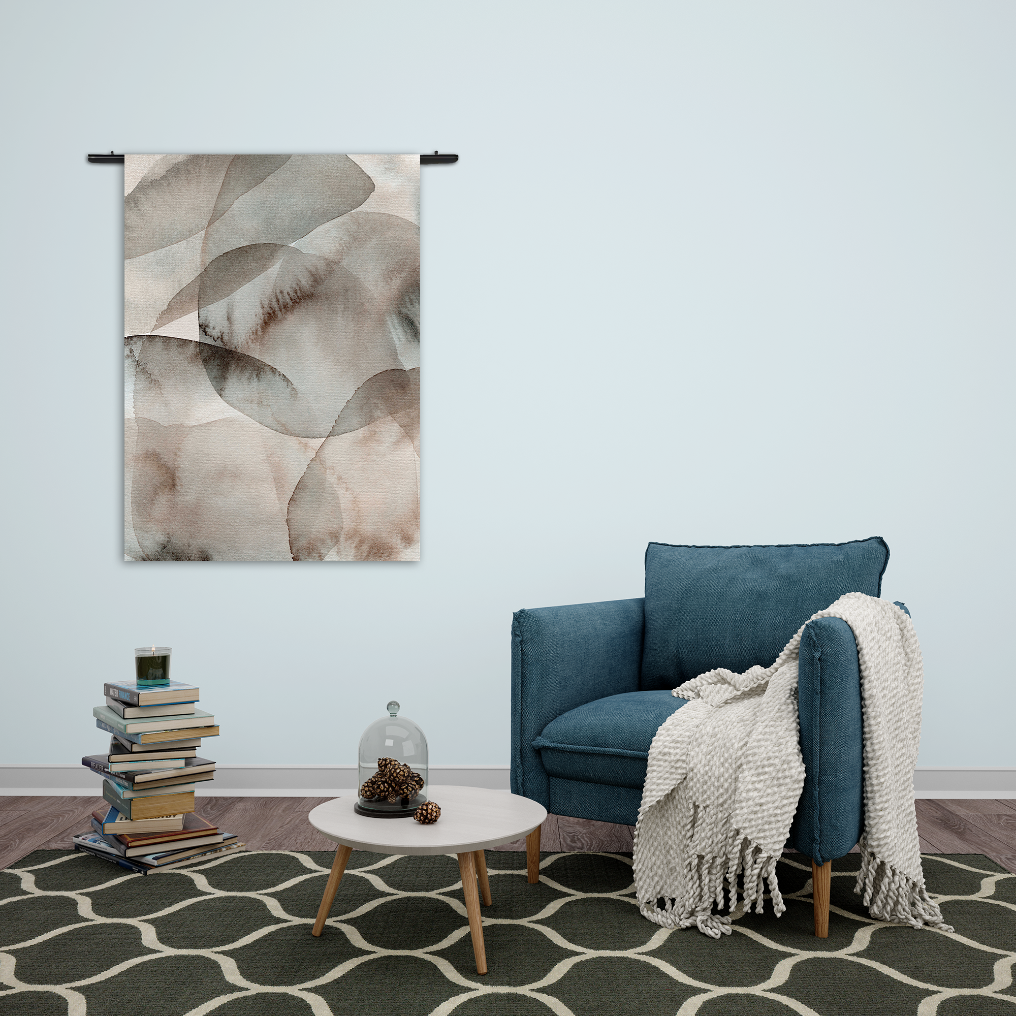 Template_50-70_Verticaal_Abstract_69-2 Wandkleed Abstract Rustige Tinten met Accent 02 Rechthoek Verticaal Template 50 70 Verticaal Abstract 69 2