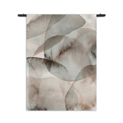 Wandkleed Abstract Rustige Tinten met Accent 02 Rechthoek Verticaal