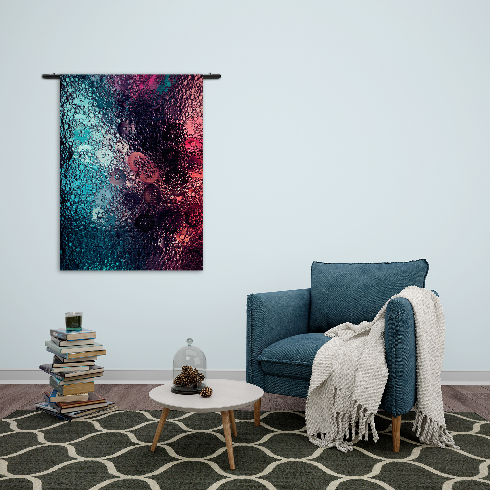 Wandkleed Bubbles Art Rechthoek Verticaal Template 50 70 Verticaal Abstract 71 2