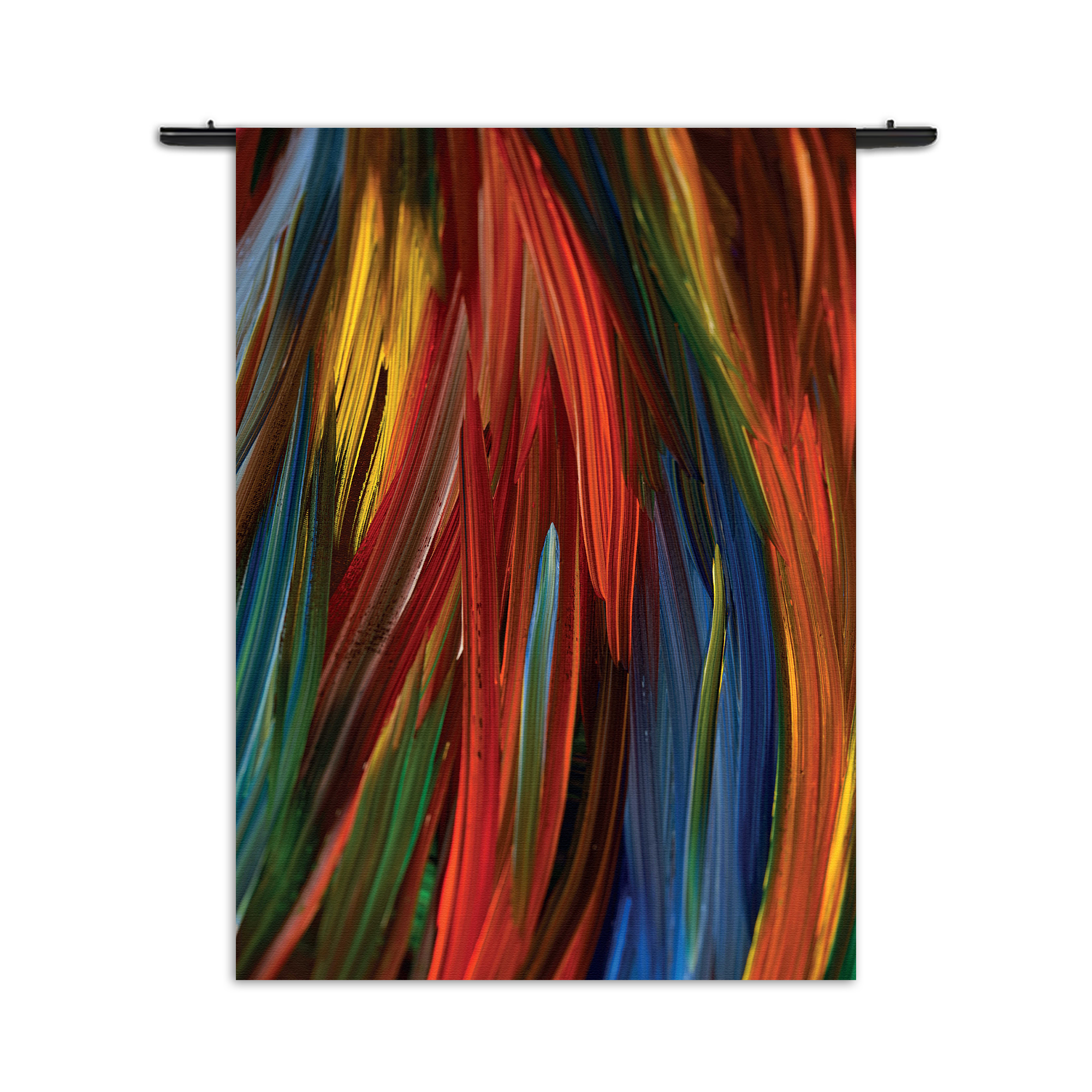 Wandkleed Geschilderde Strepen Kleurrijk Rechthoek Verticaal