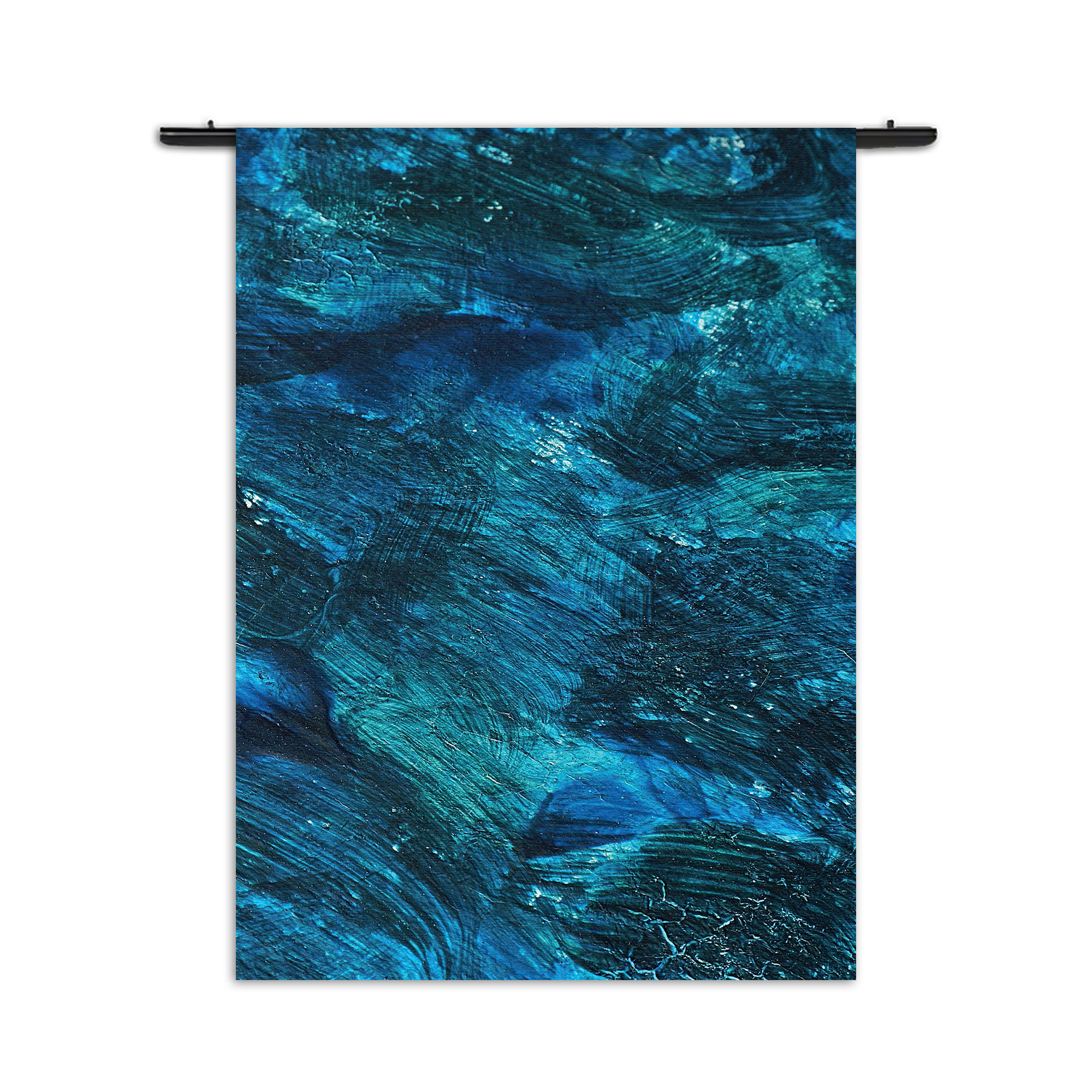 Wandkleed Abstrat Blauw Rechthoek Verticaal
