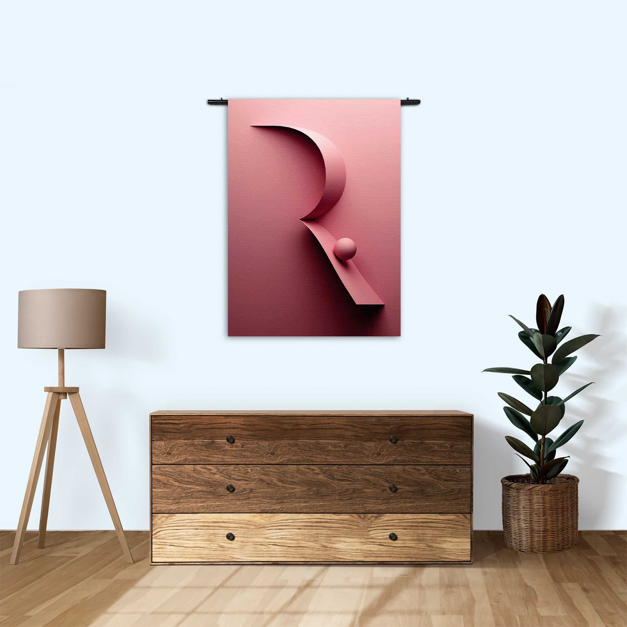 Wandkleed Letter R Rechthoek Verticaal Template 50 70 Verticaal Abstract 86 1