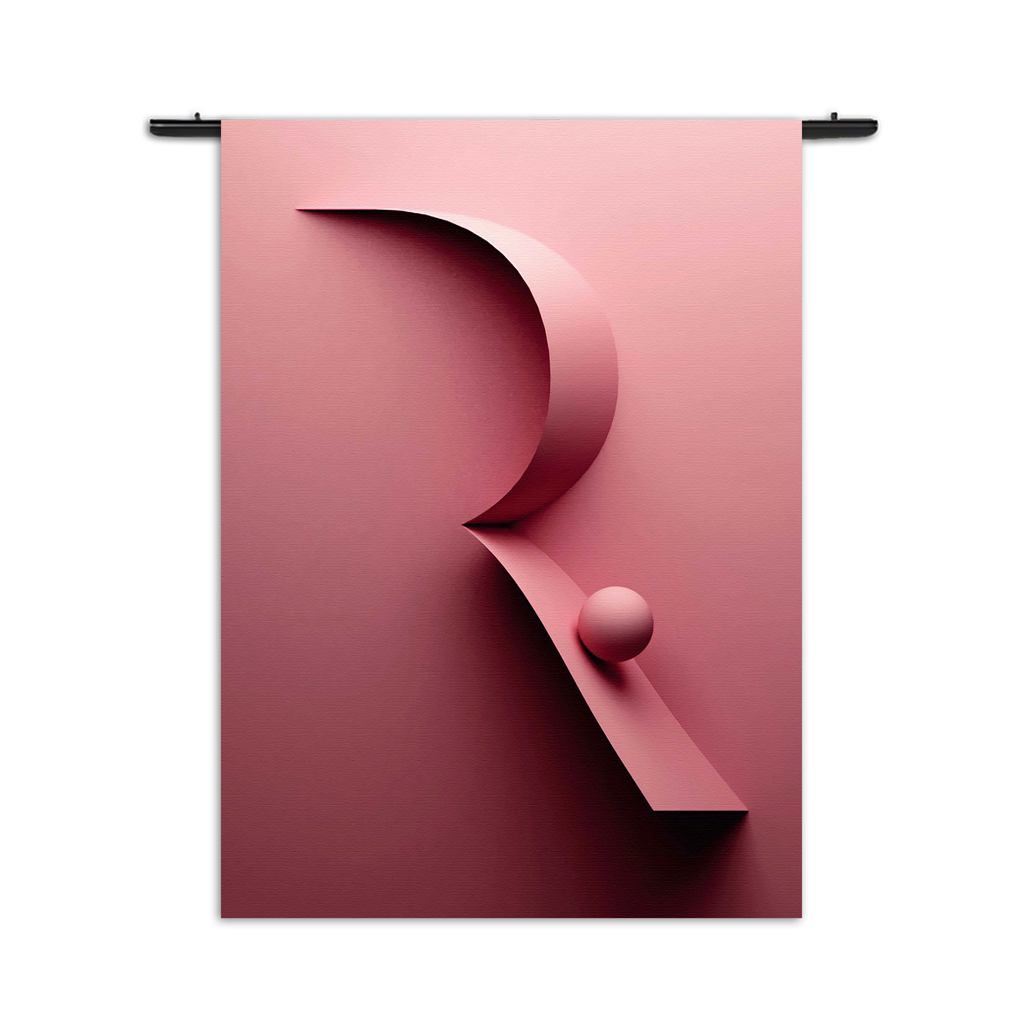 Wandkleed Letter R Rechthoek Verticaal