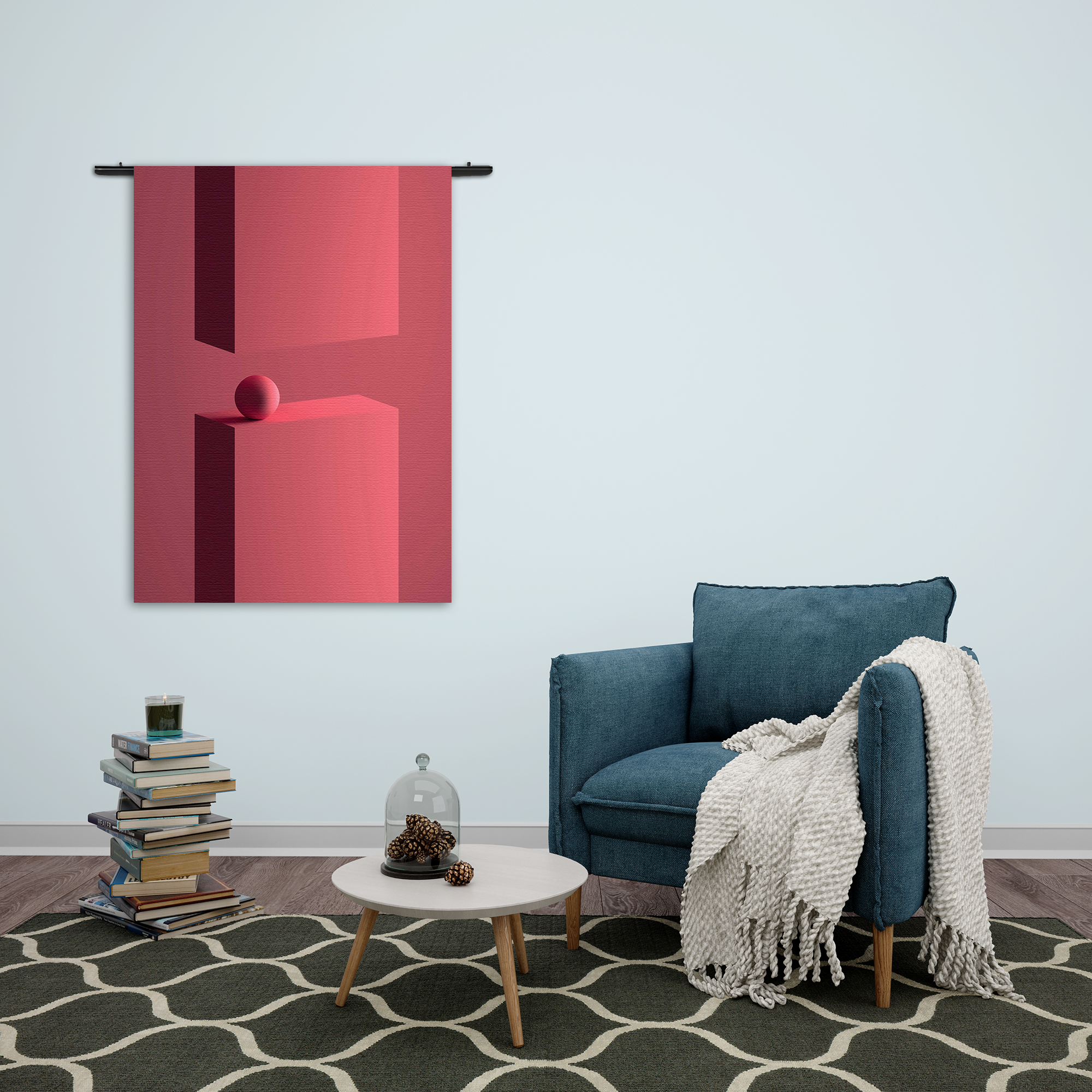 Wandkleed Letter H Rechthoek Verticaal Template 50 70 Verticaal Abstract 87 2