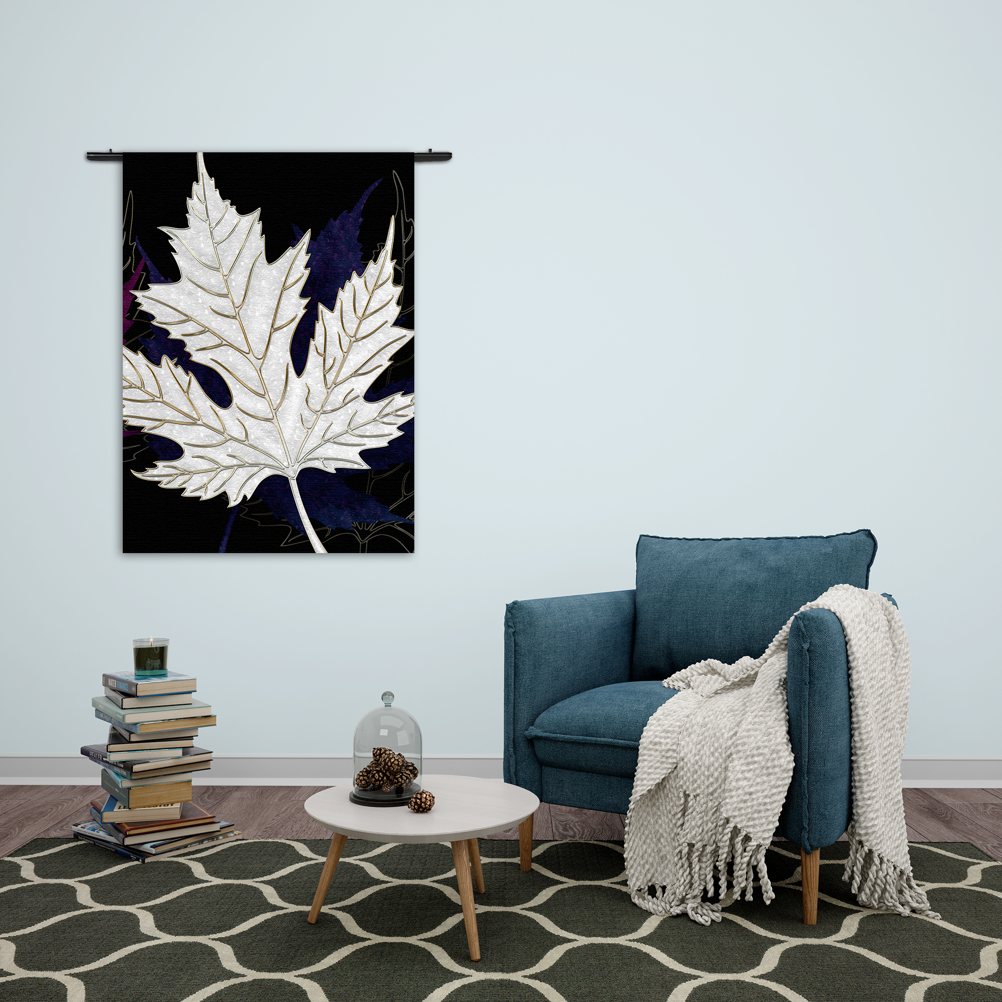 Wandkleed Het Blad Van De Boom Kunst 02 Rechthoek Verticaal Template 50 70 Verticaal Abstract 92 2