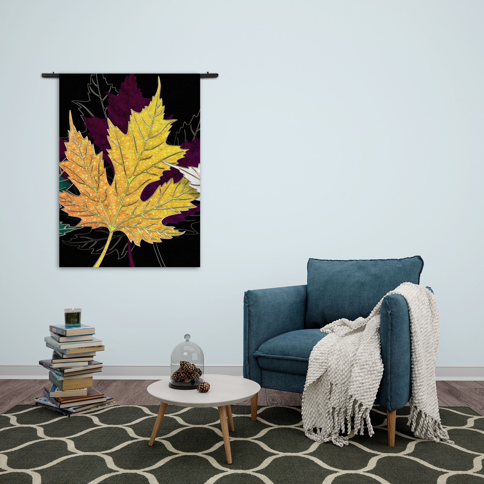 Wandkleed Het Blad Van De Boom Kunst 03 Rechthoek Verticaal Template 50 70 Verticaal Abstract 95 2