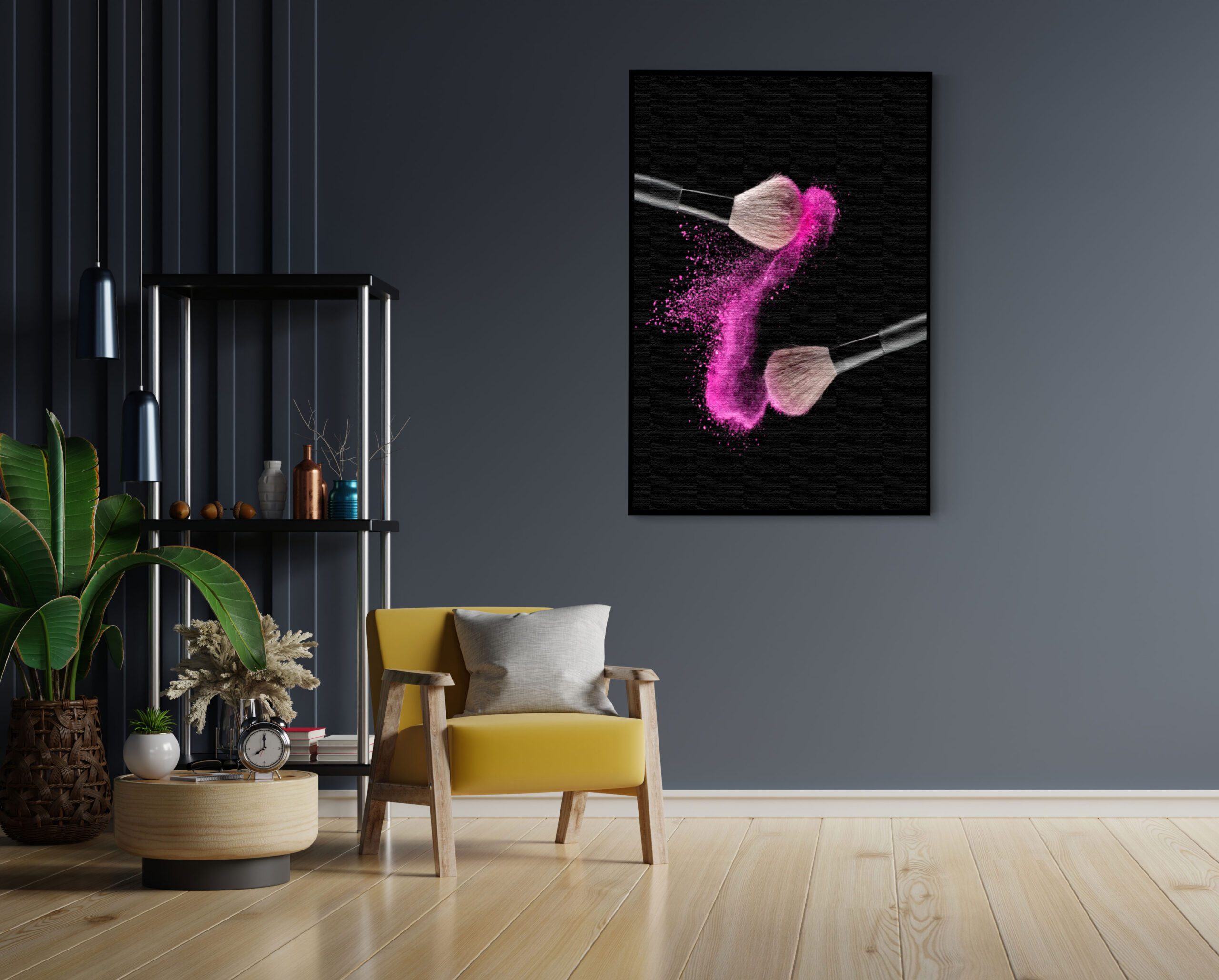 Akoestisch Schilderij Make up Poederkwasten Roze Rechthoek Verticaal Template 50 70 Verticaal Beauty 1 4 scaled 1