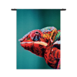 Wandkleed Kameleon Kleurrijk Rechthoek Verticaal