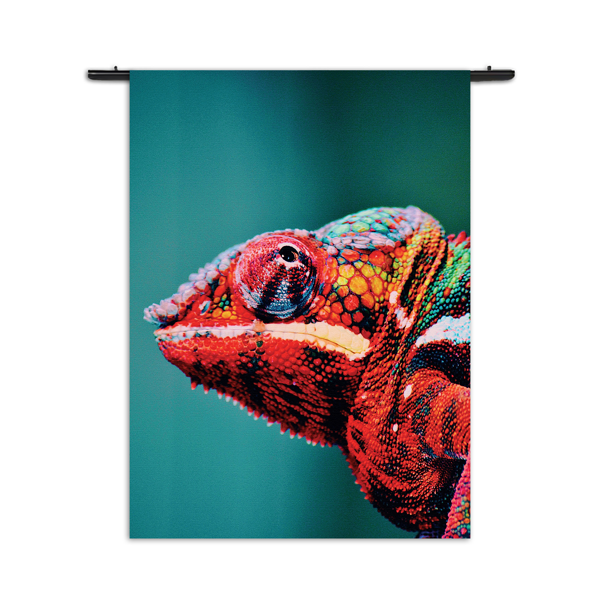 Wandkleed Kameleon Kleurrijk Rechthoek Verticaal