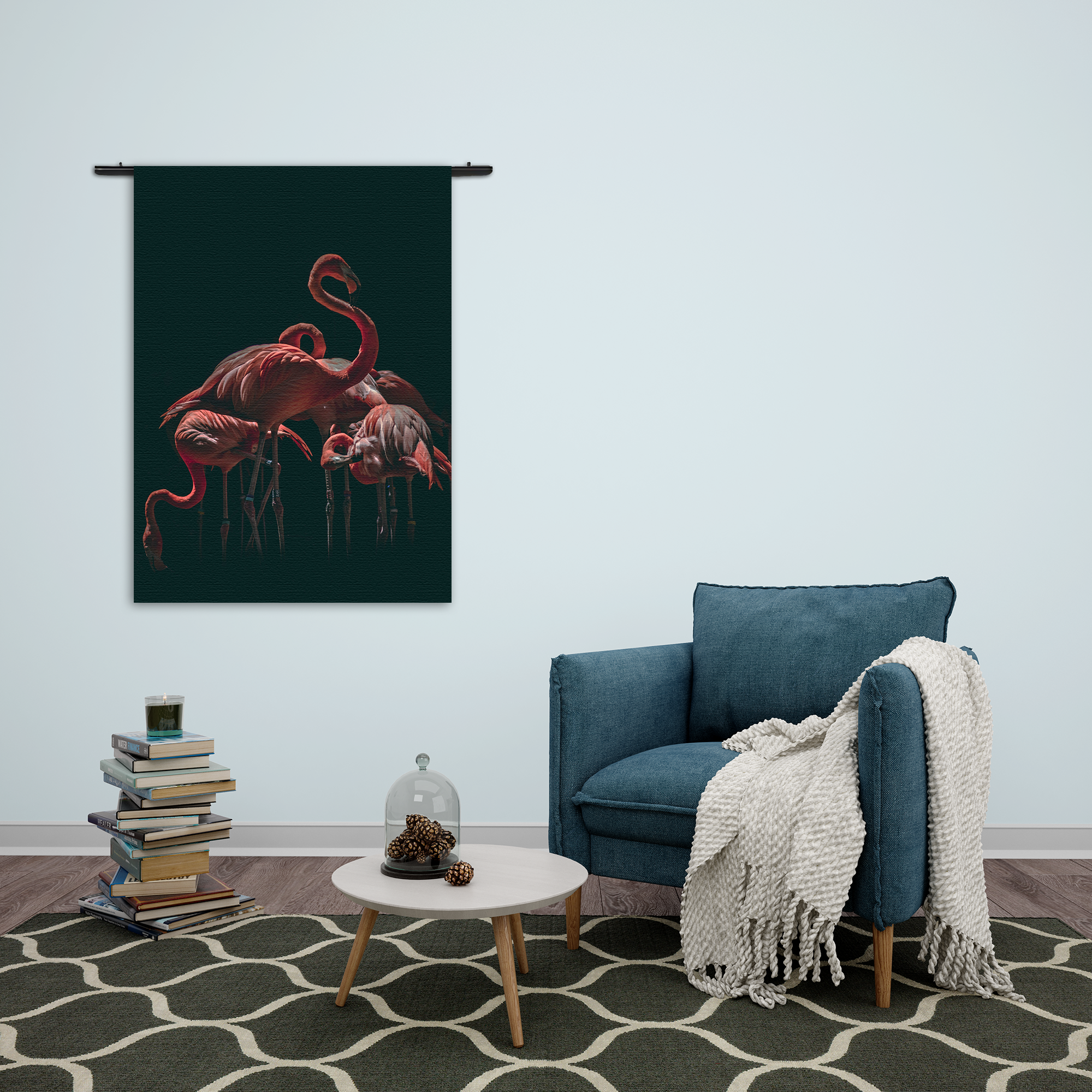 Wandkleed Flamengo's Rechthoek Verticaal Template 50 70 Verticaal Dieren 13 2